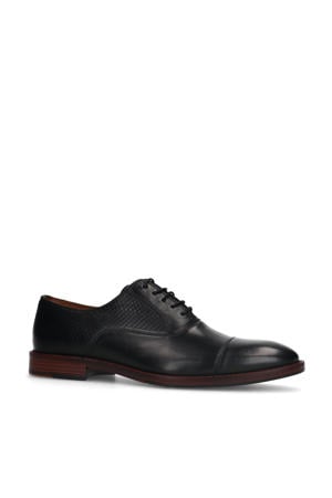 leren veterschoenen zwart