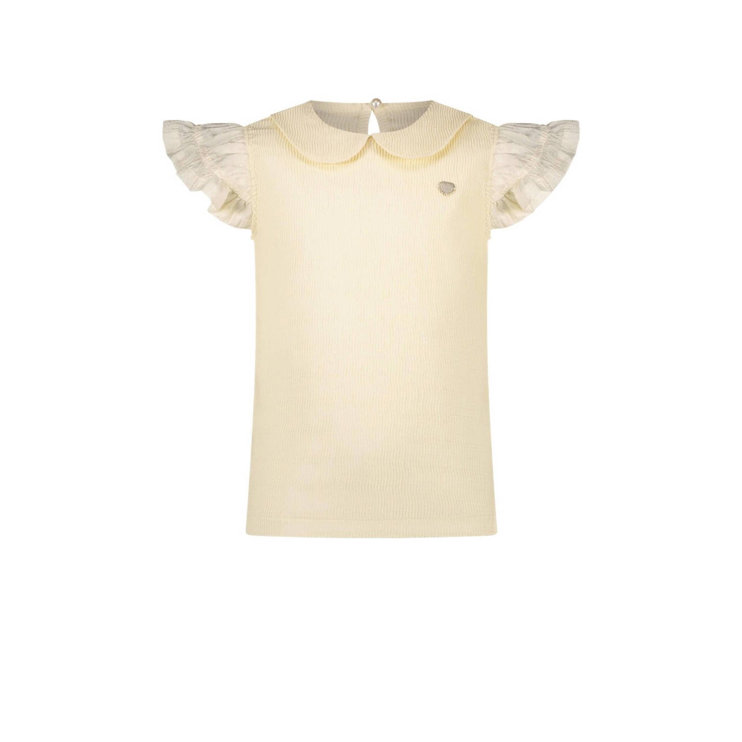 Le Chic top NICOLA offwhite Ecru Meisjes Polyester Peter Pan-kraag Effen 116