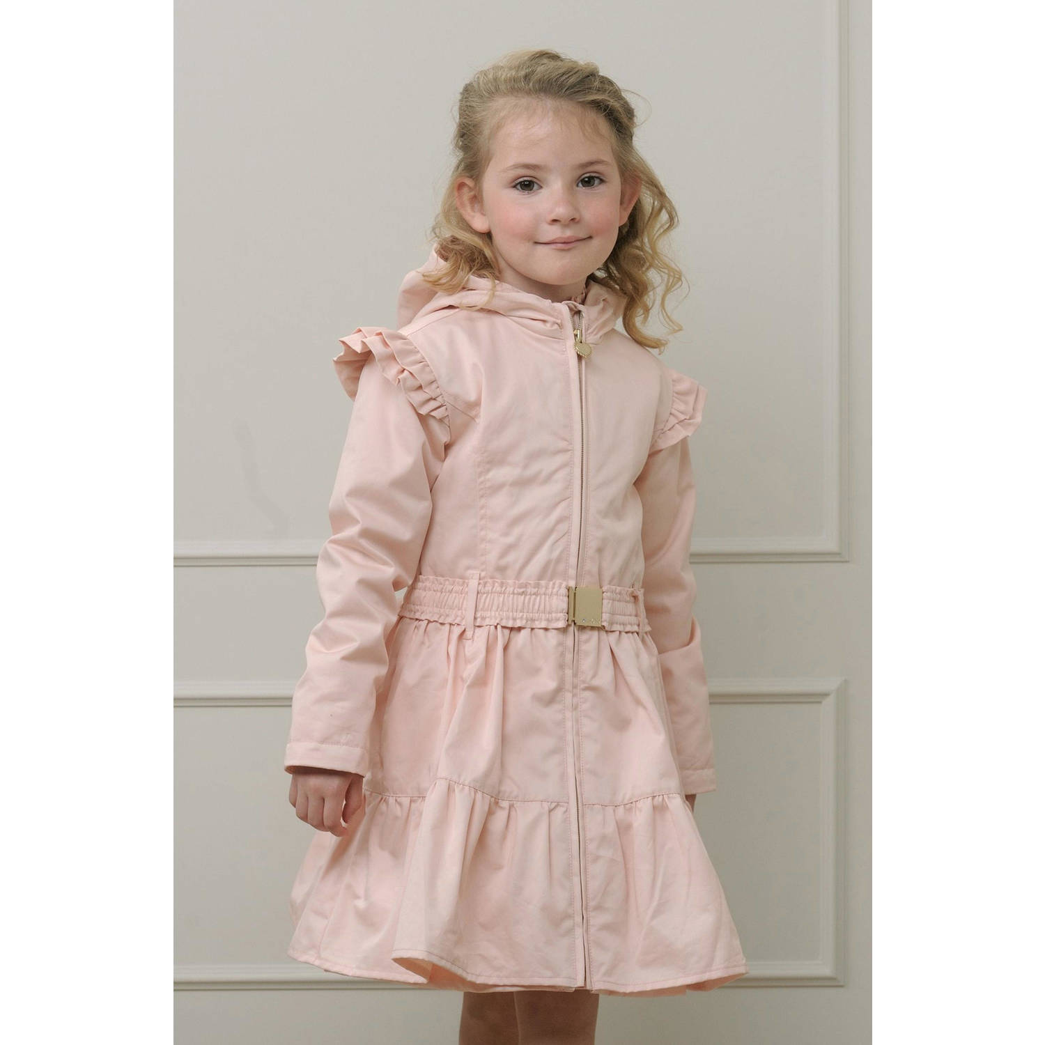Le Chic zomerjas BRULA babyroze Meisjes Katoen Capuchon Effen 152