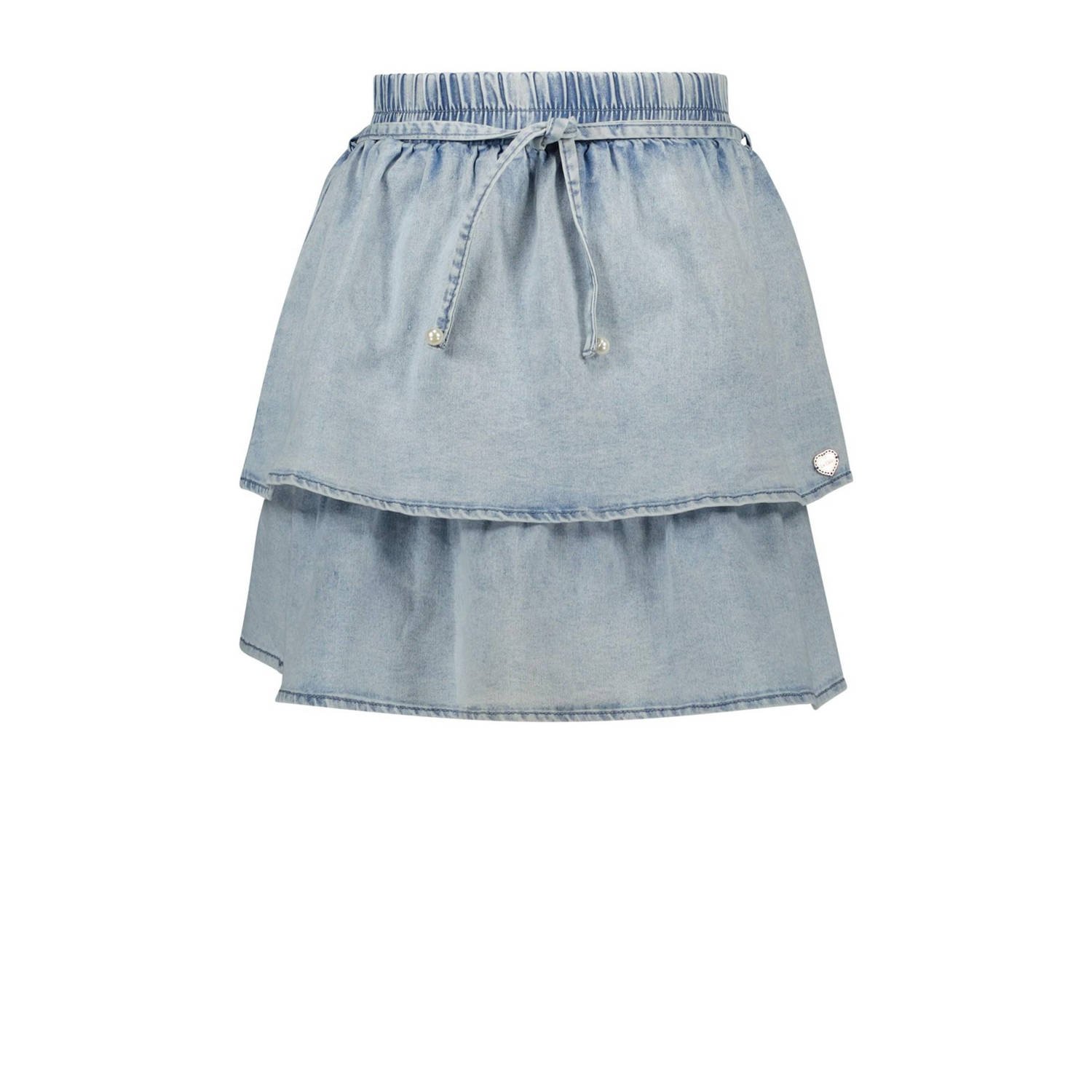 Le Chic spijkerrok TOEDOE classic light denim Blauw Meisjes Stretchdenim 104