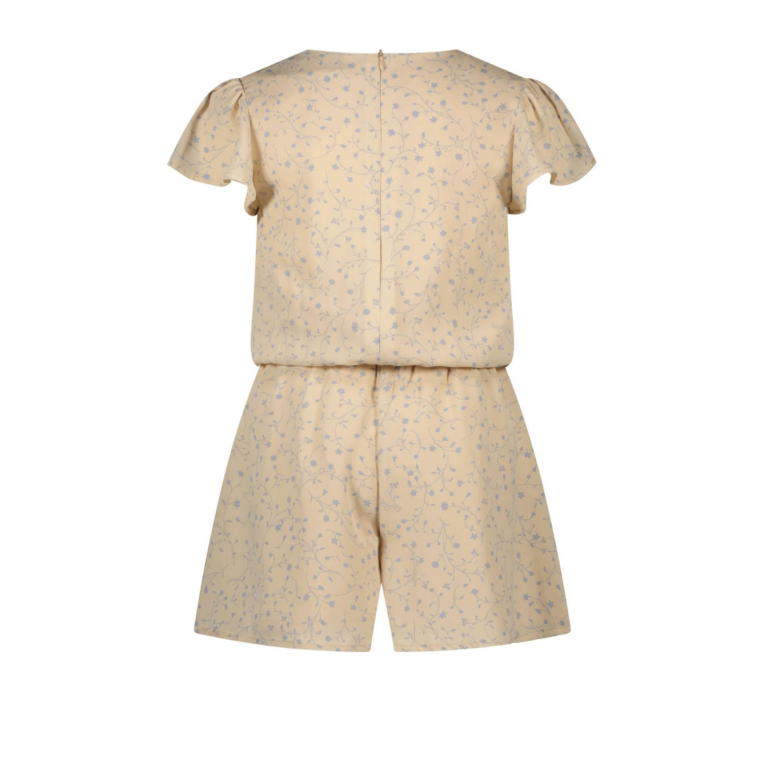 Le Chic jumpsuit KOBUS met all over print beige lichtblauw