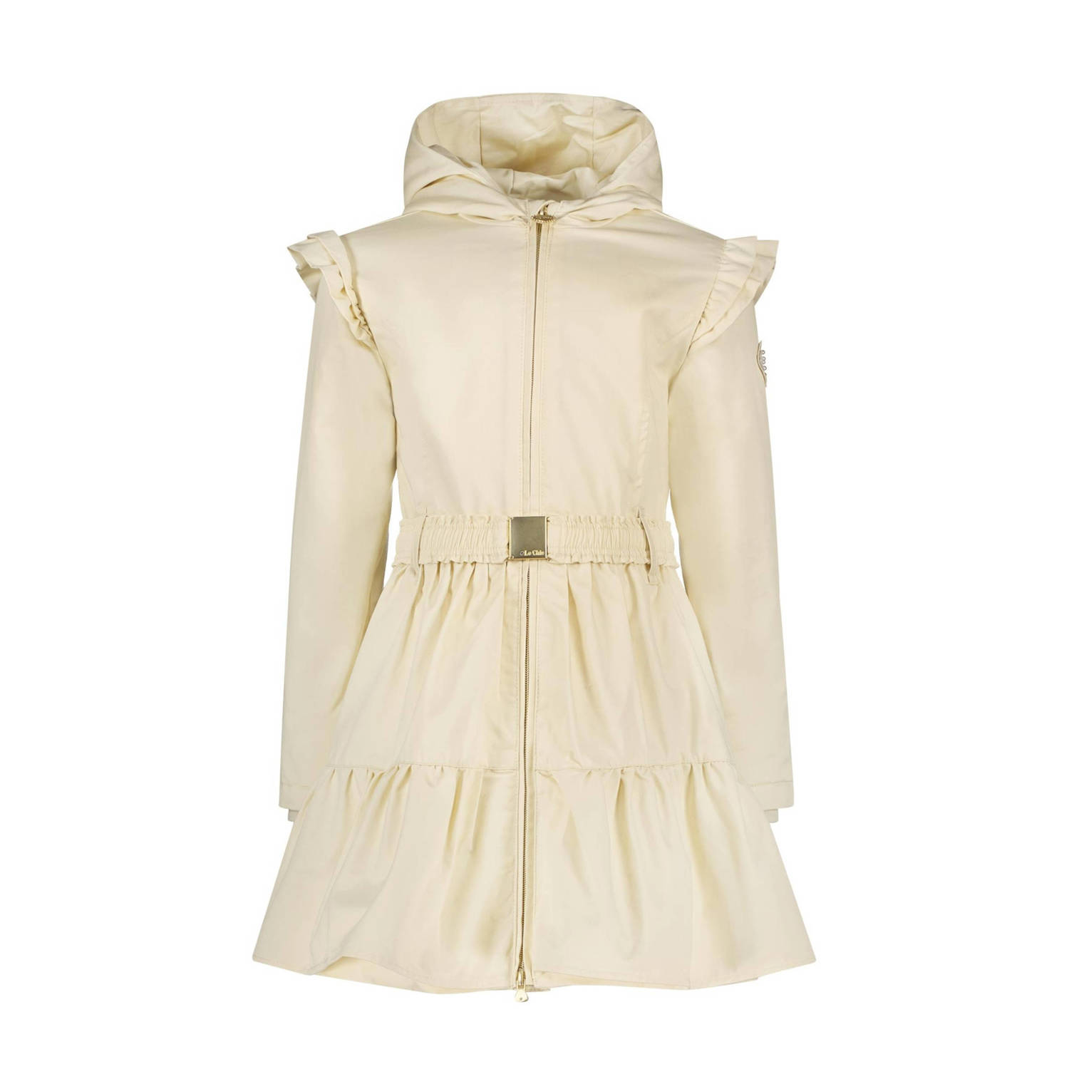 Le Chic zomerjas BRULA met ruches offwhite Wit Meisjes Katoen Capuchon 104