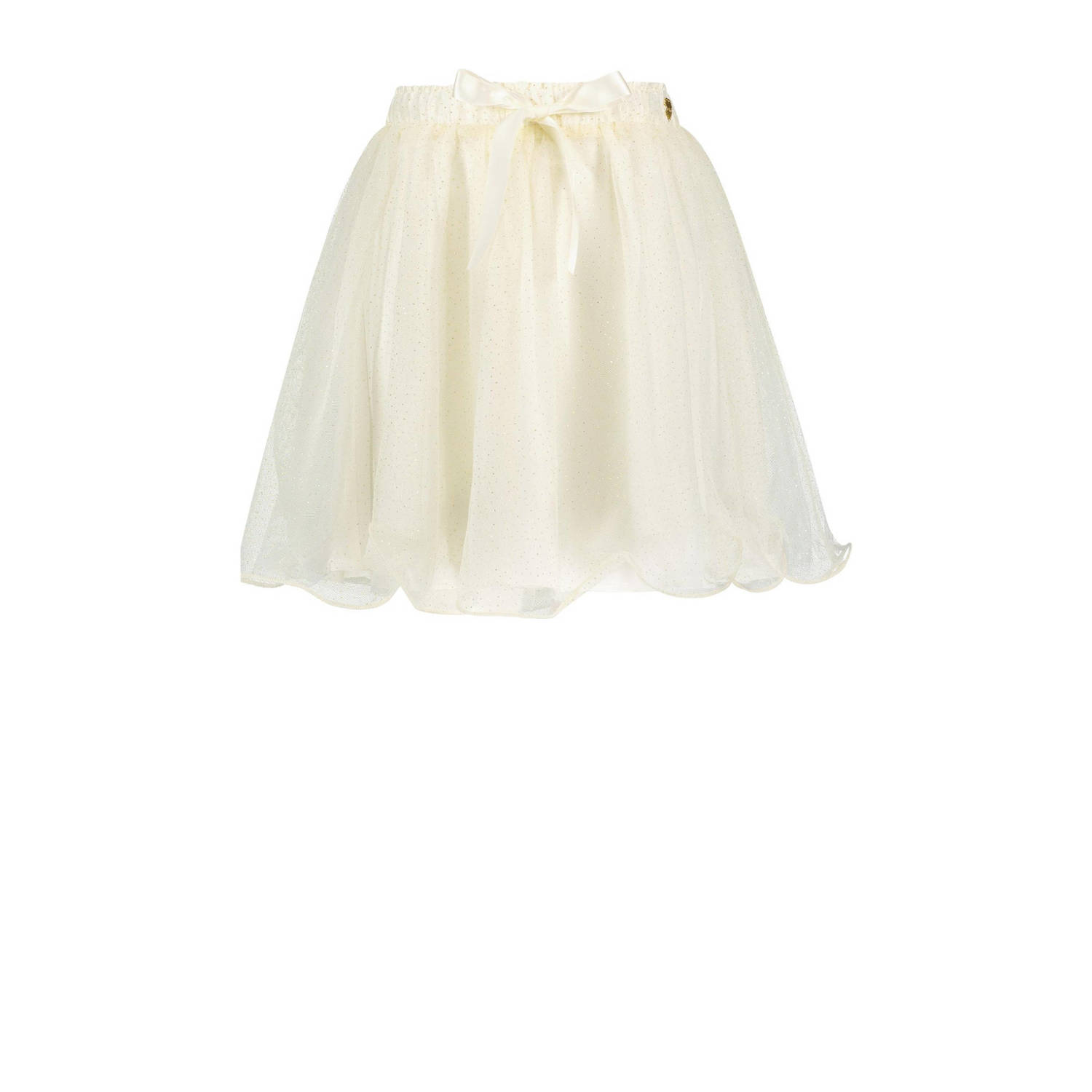 Le Chic rok TREACLE met plooien wit Meisjes Polyester Effen 104