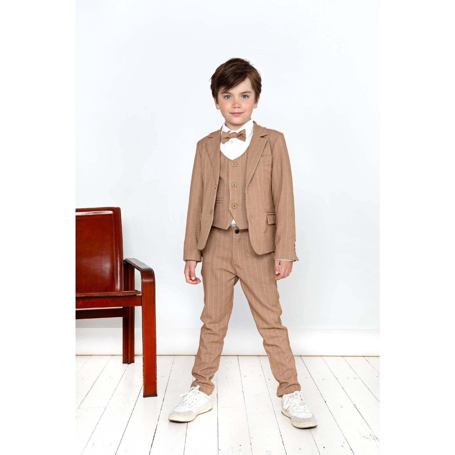 Le Chic Garcon regular fit broek DAIMLER bruin