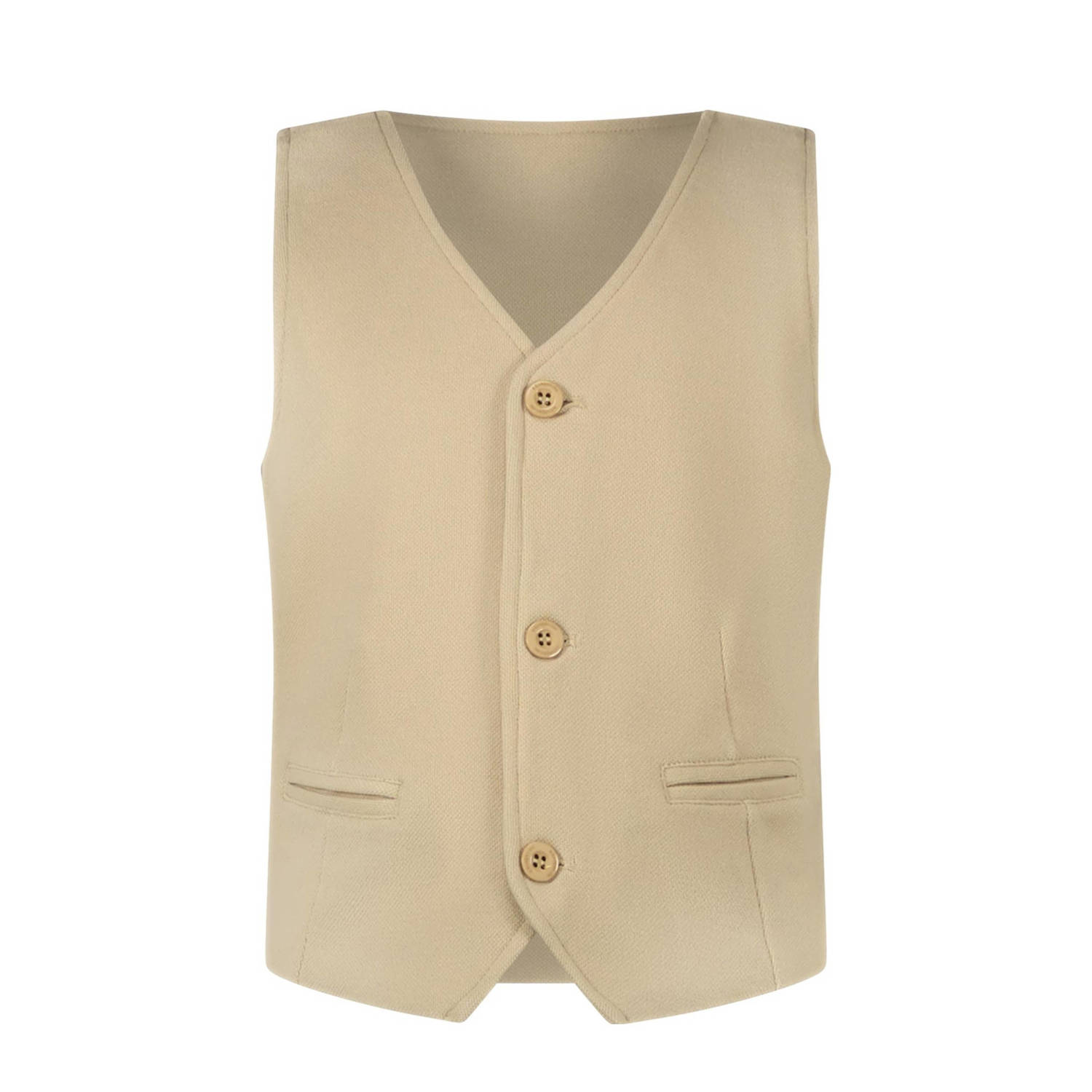 Le Chic Garcon gilet ART ecru Jongens Katoen V-hals Effen 110