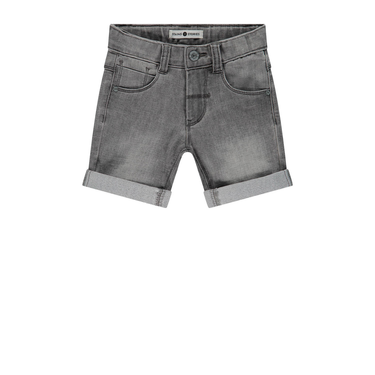 Stains&Stories denim short grijs