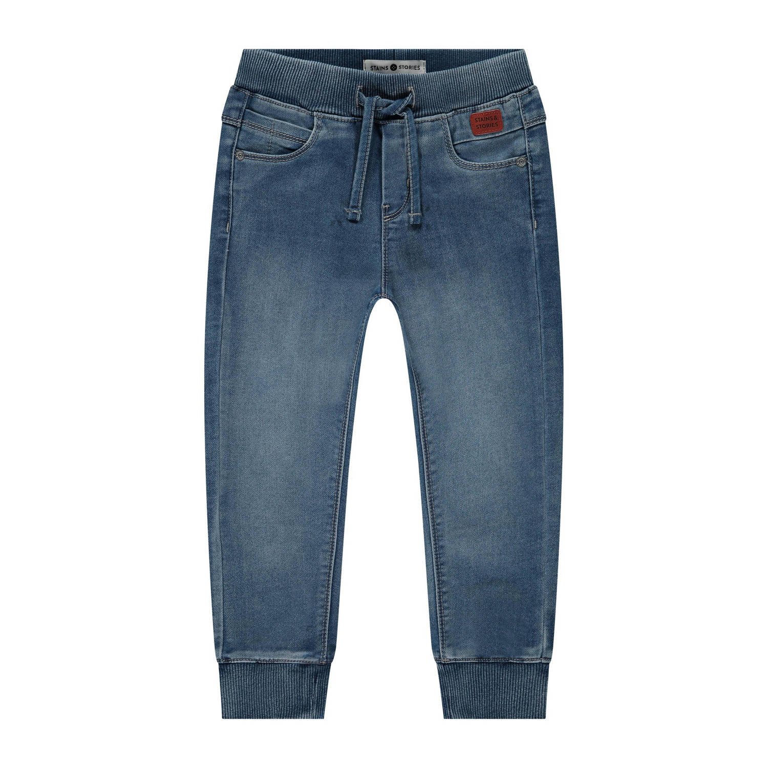 Stains&Stories regular fit jeans blauw