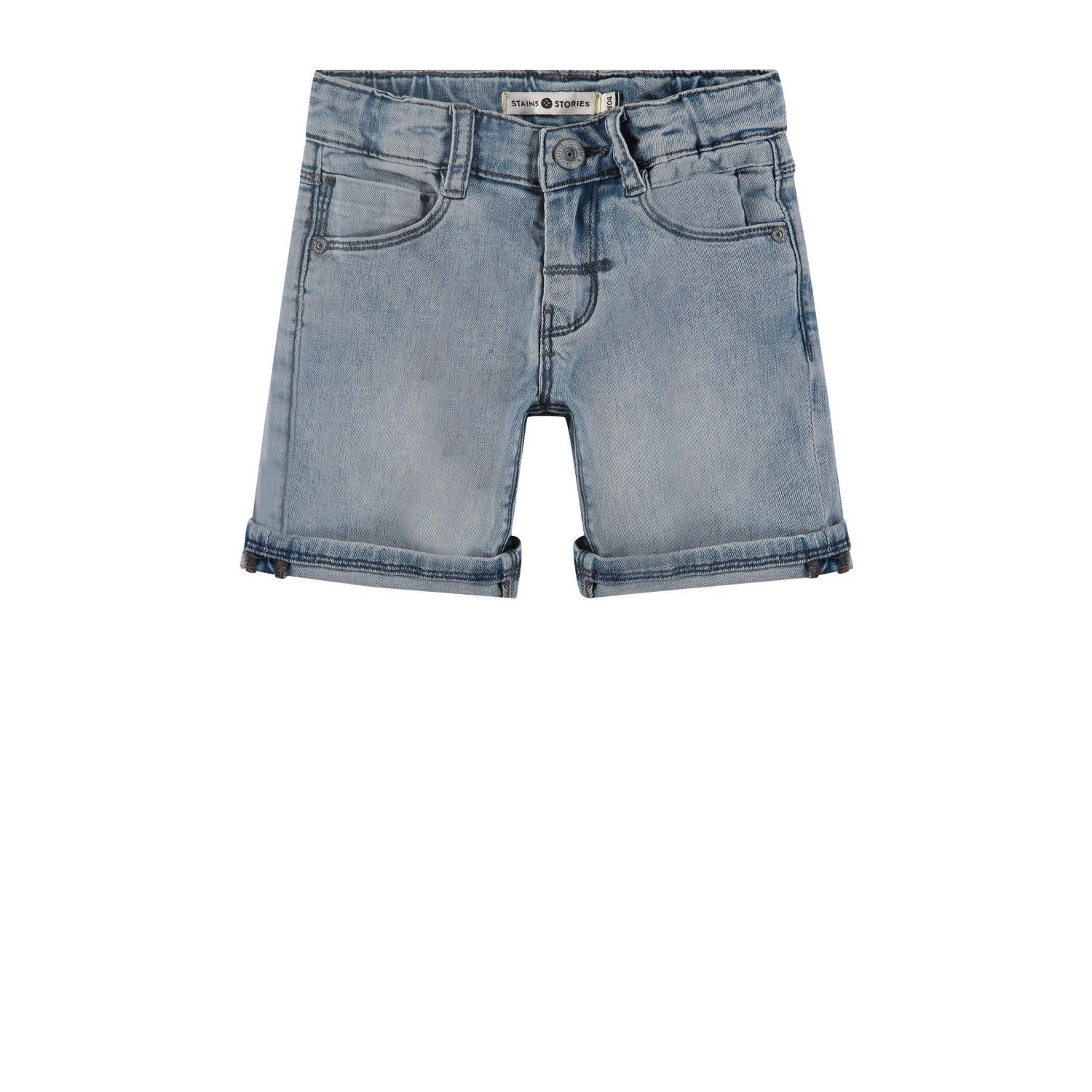 Stains&Stories denim short blauw