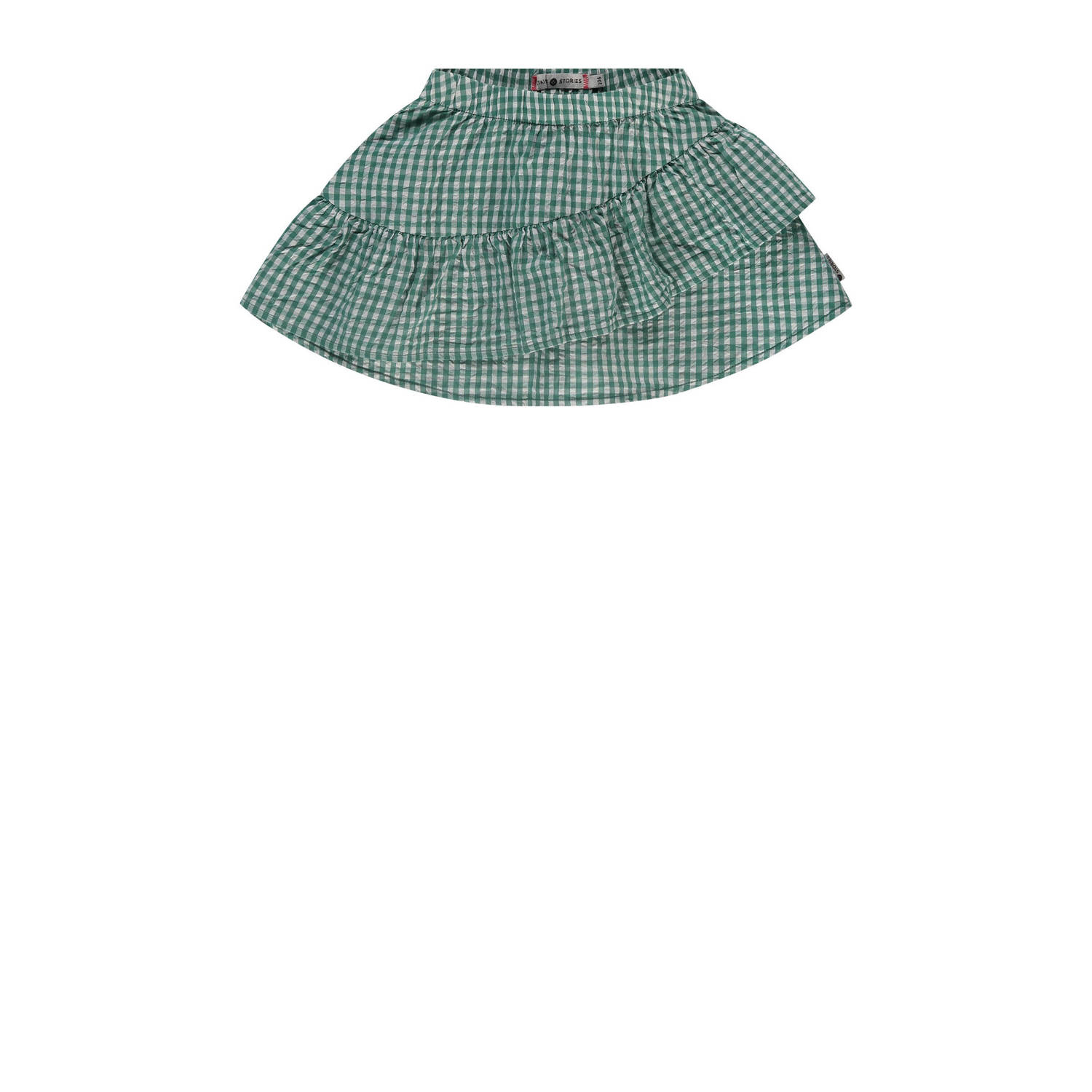 Stains&Stories geruite rok groen Meisjes Katoen Ruit 128
