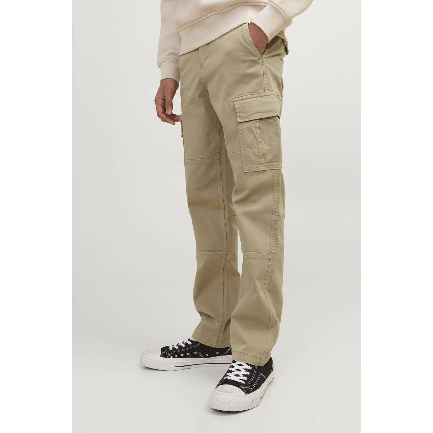 JACK & JONES JUNIOR loose fit cargobroek JPSTKANE JJHARLOW beige