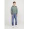 JACK & JONES JUNIOR hoodie JORVESTERBRO met tekst zachtgroen