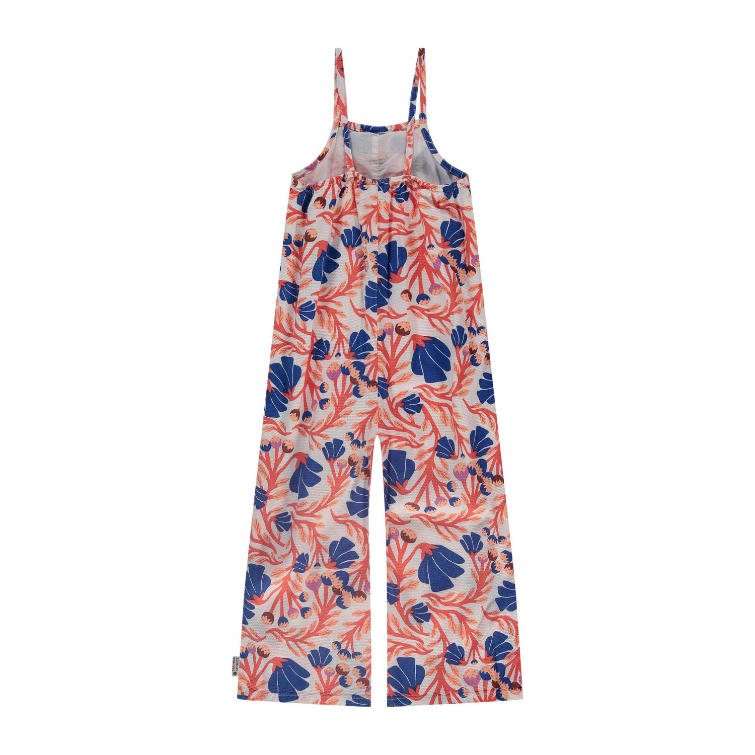 Stains&Stories jumpsuit met all over print ecru blauw oranje