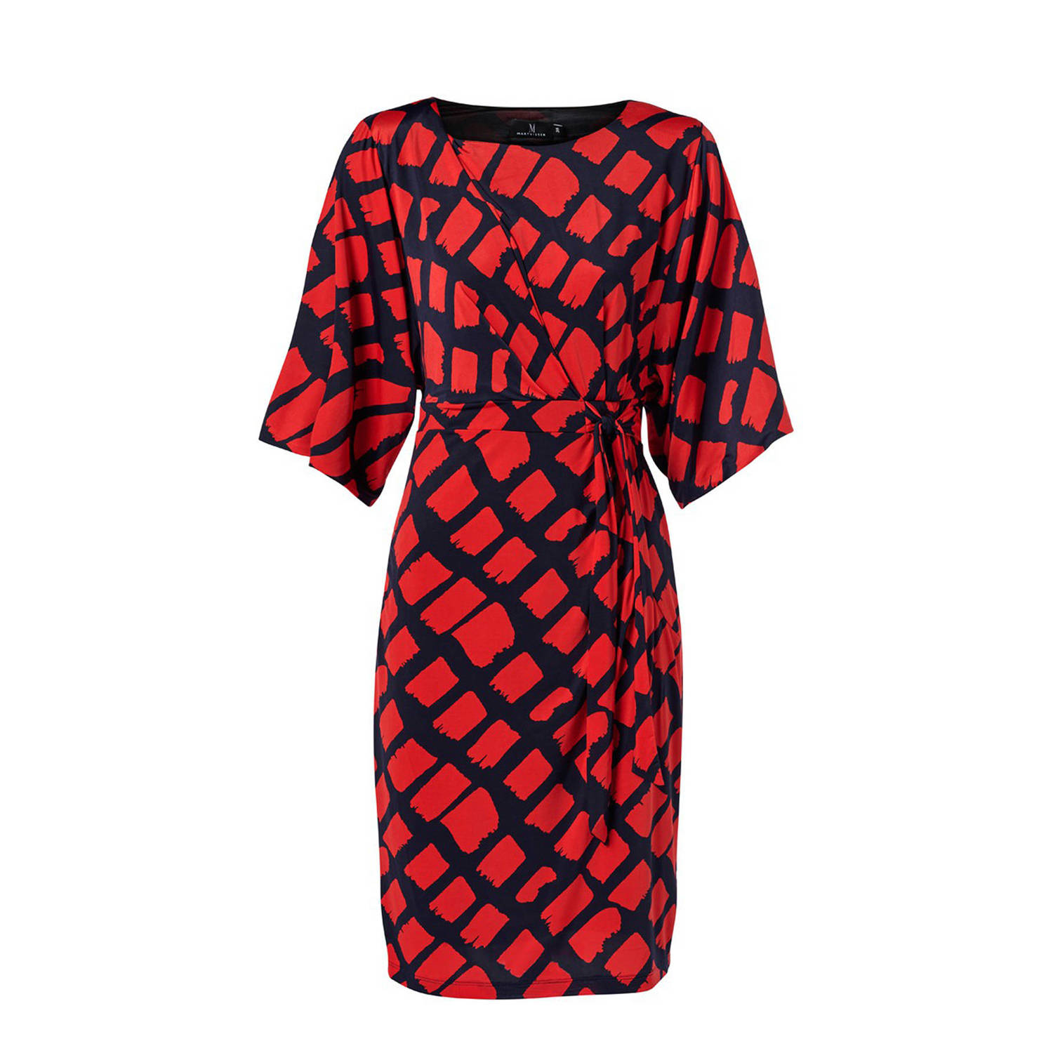 Mart Visser jurk Milan van jersey navy rood