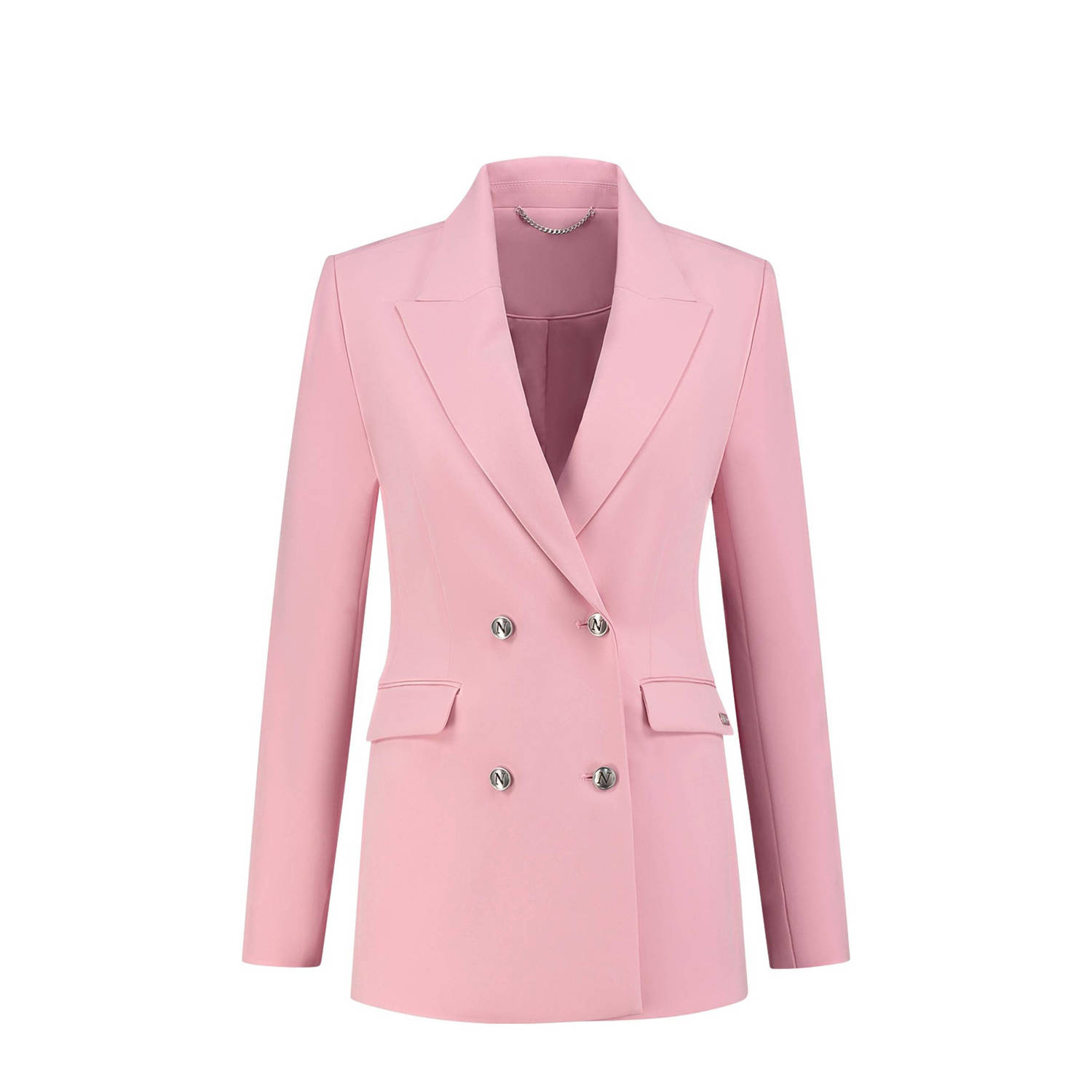 NIKKIE getailleerde blazer Famke roze