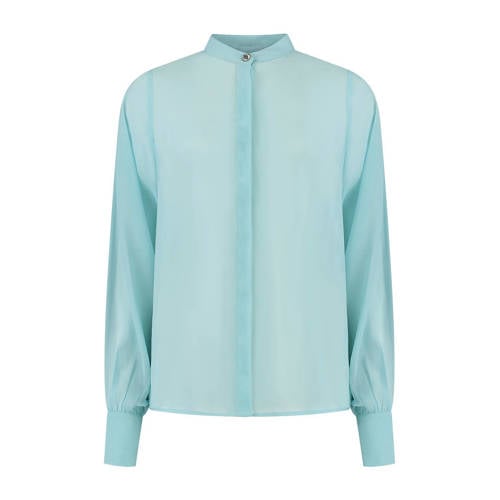 NIKKIE semi-transparante blouse Bahrein blauw