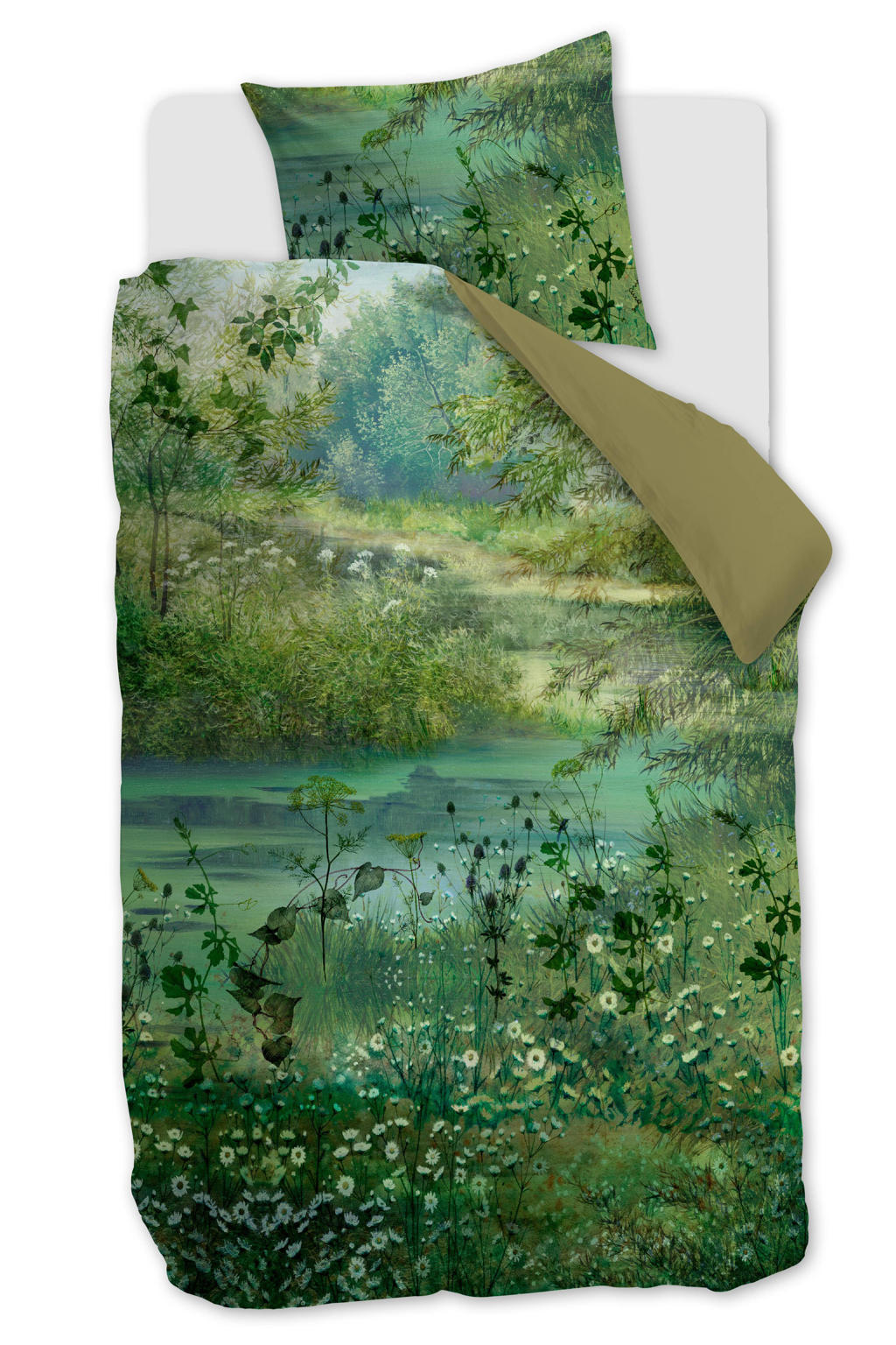 Beddinghouse katoen satijnen dekbedovertrek 1 persoons Alika (140x220