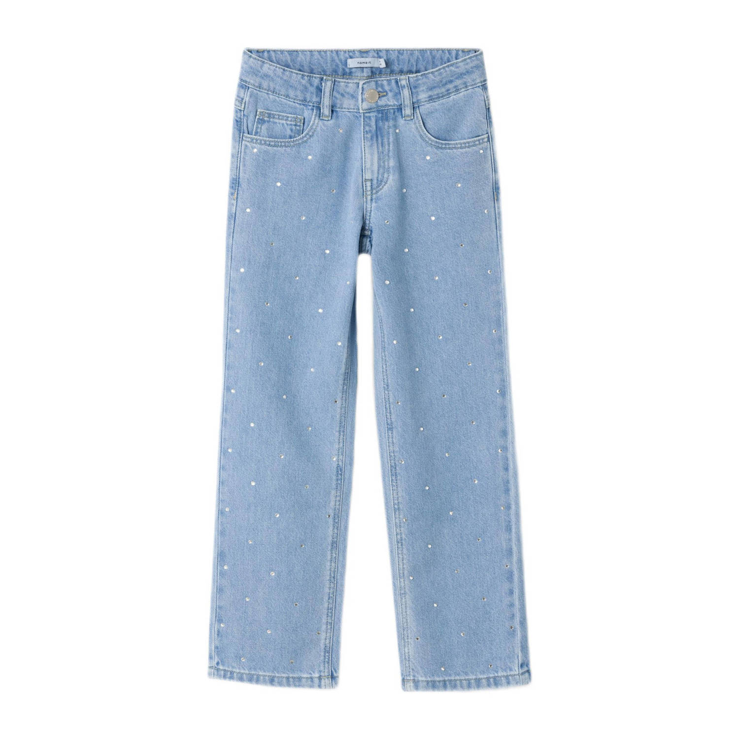 Name it KIDS loose fit jeans NKFROSE light blue denim Blauw Meisjes Katoen 116
