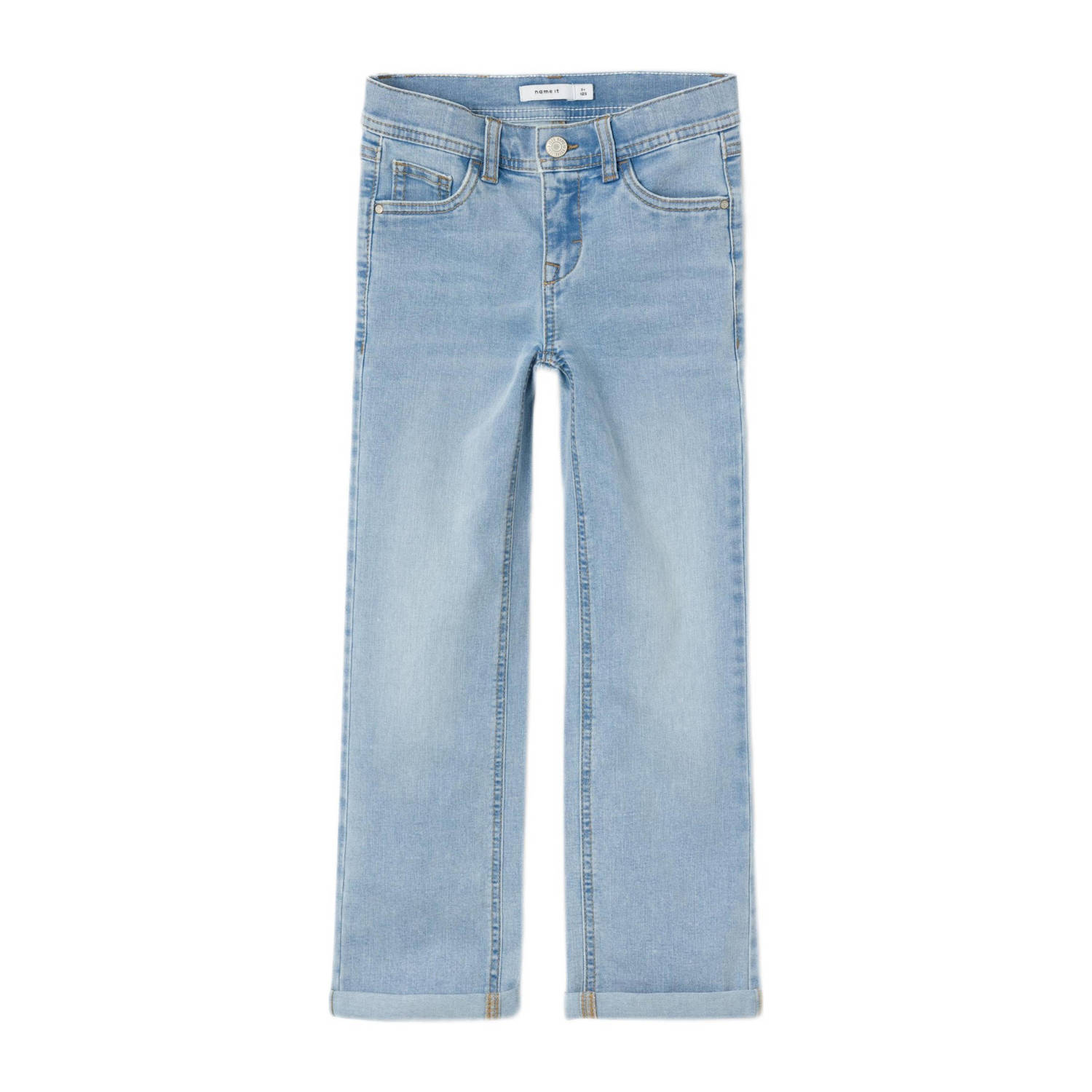 Name it KIDS loose fit jeans NMFPOLLY light blue denim Blauw Meisjes Katoen 116