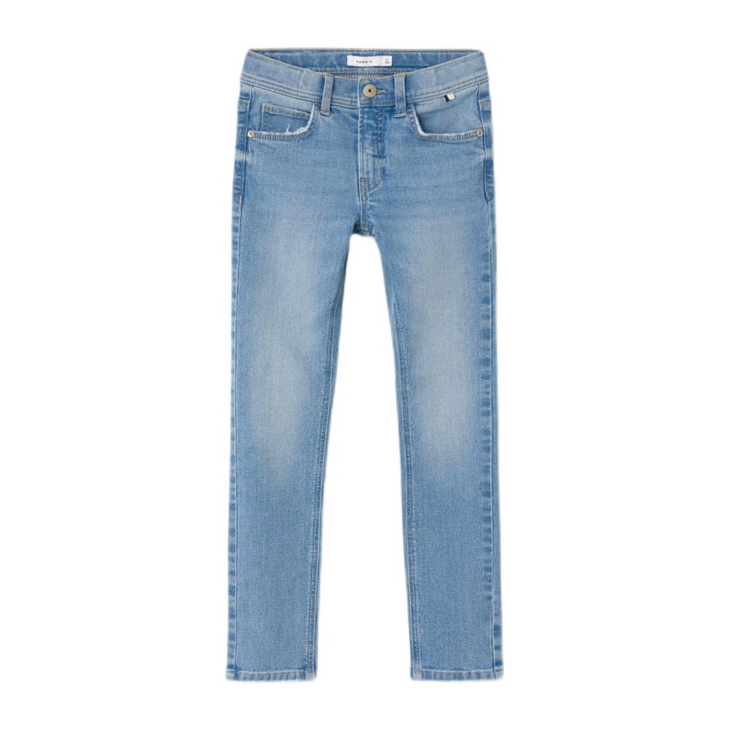 Name it KIDS slim fit jeans NMMSILAS light blue denim Blauw Jongens Katoen 116