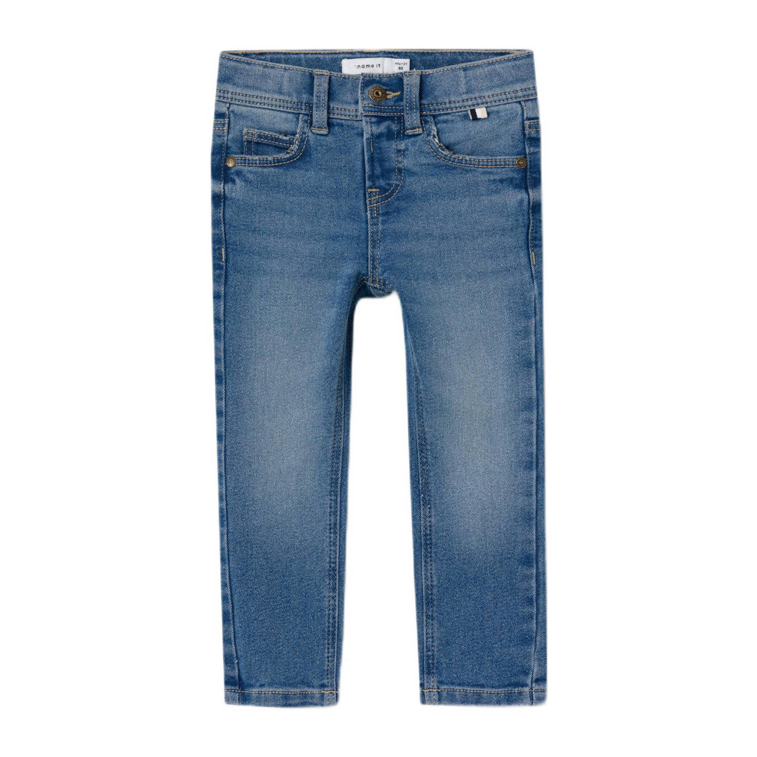 Name it MINI slim fit jeans NMMSILAS medium blue denim Blauw Jongens Katoen 110