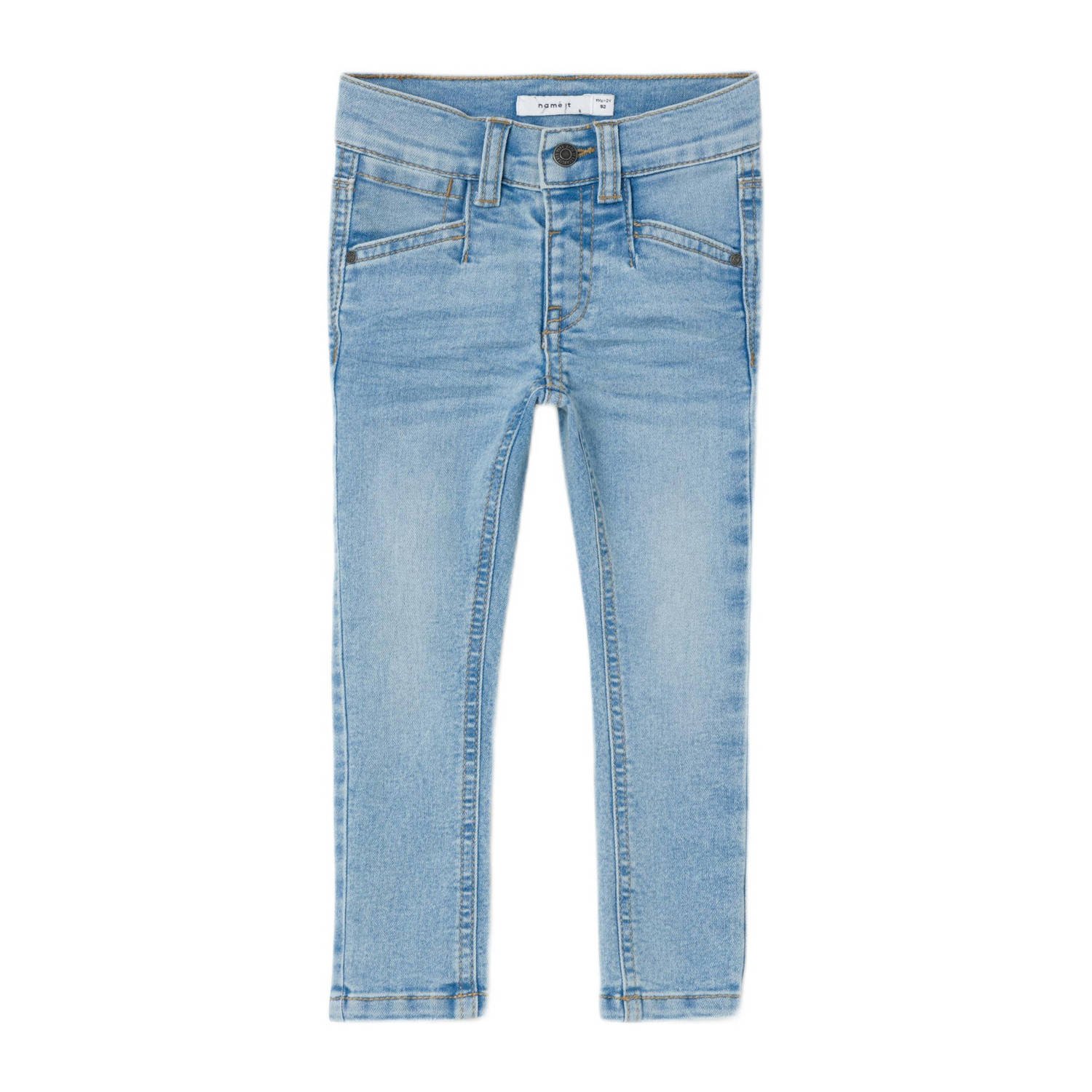 Name it MINI skinny jeans NMFPOLLY light blue denim Blauw Meisjes Katoen 110