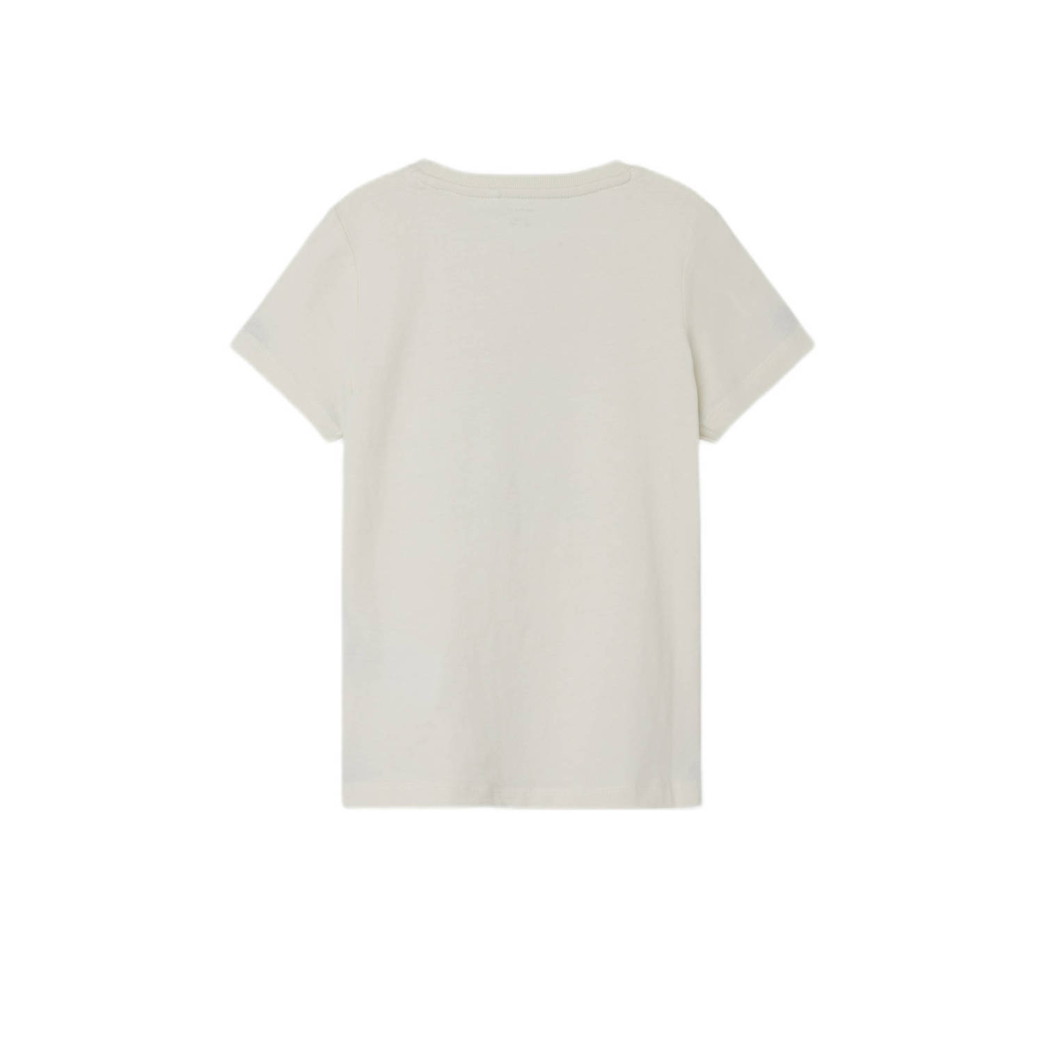 NAME IT KIDS T-shirt NMMBERTE met printopdruk wit roze
