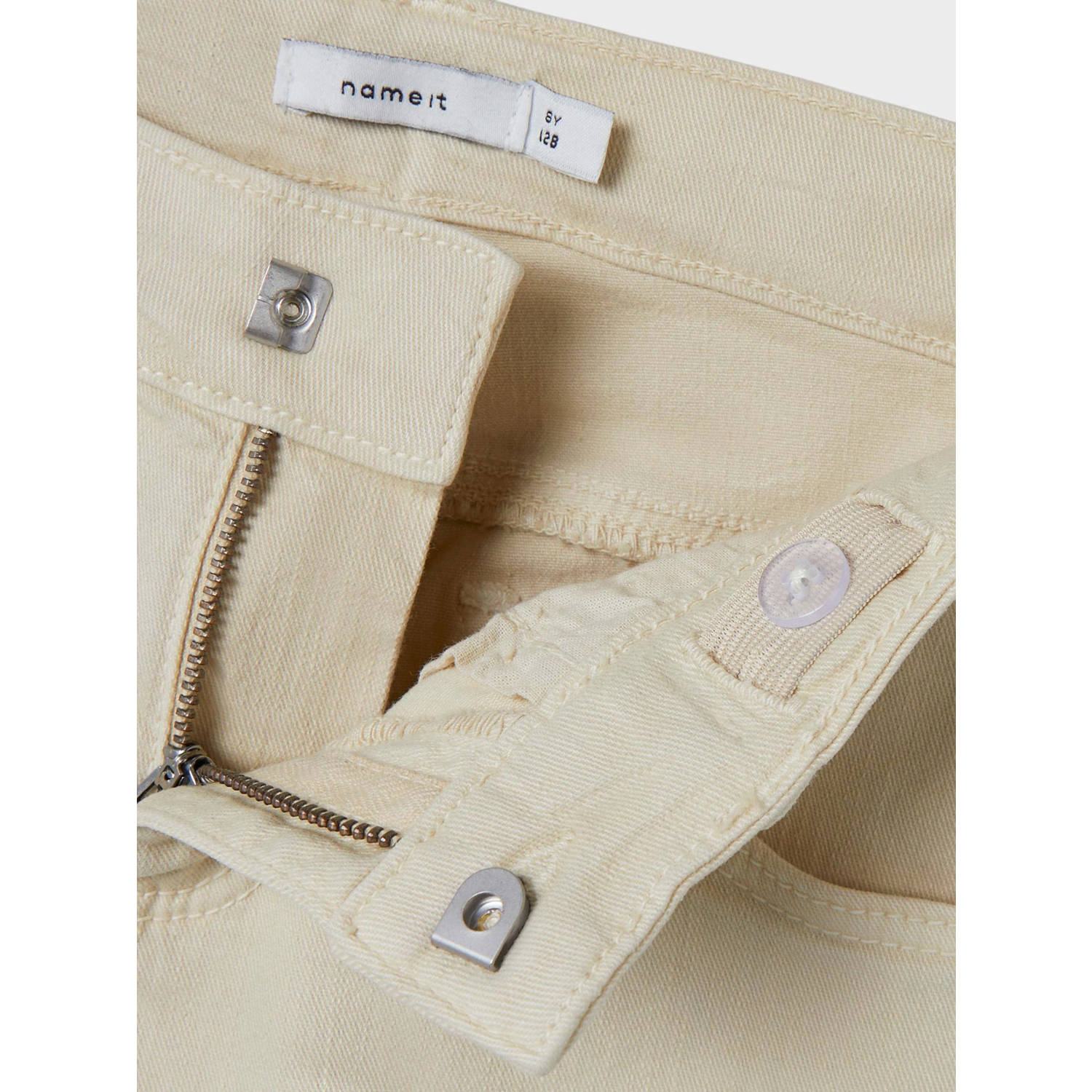 NAME IT KIDS wide leg jeans NKFROSE ecru