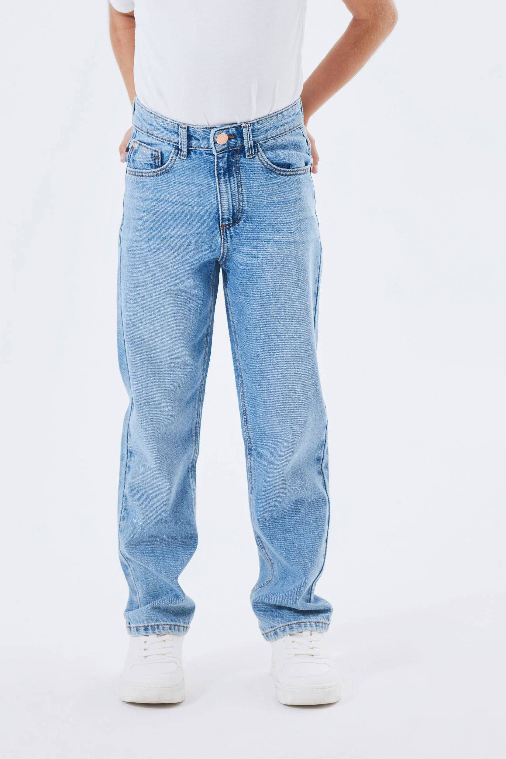 Name It NKFBELLA HW MOM AN JEANS 1092-DO Bleu - Chaussure Pas Cher