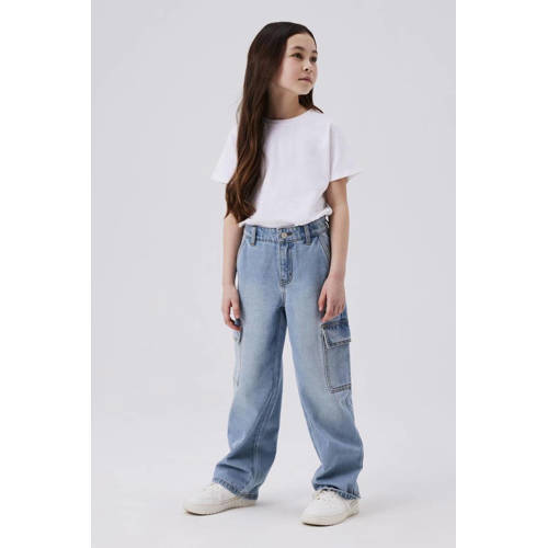 NAME IT KIDS wide leg jeans NKFROSE light blue denim afbeelding