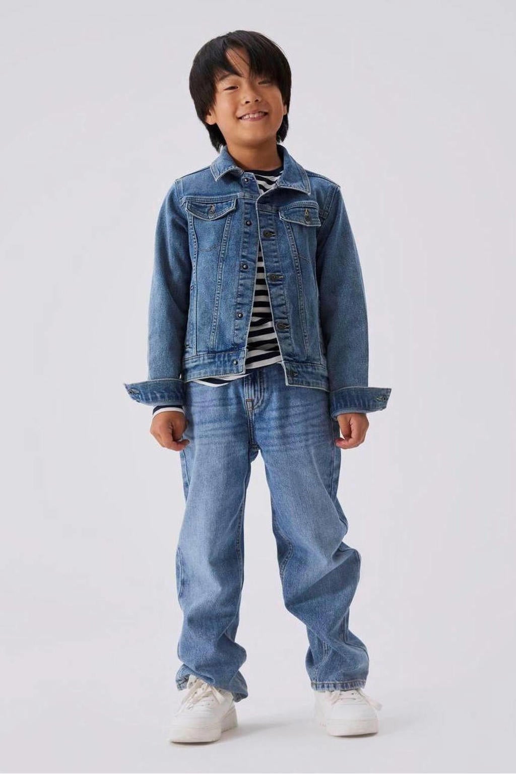 NAME IT KIDS straight fit jeans NKMRYAN medium blue denim