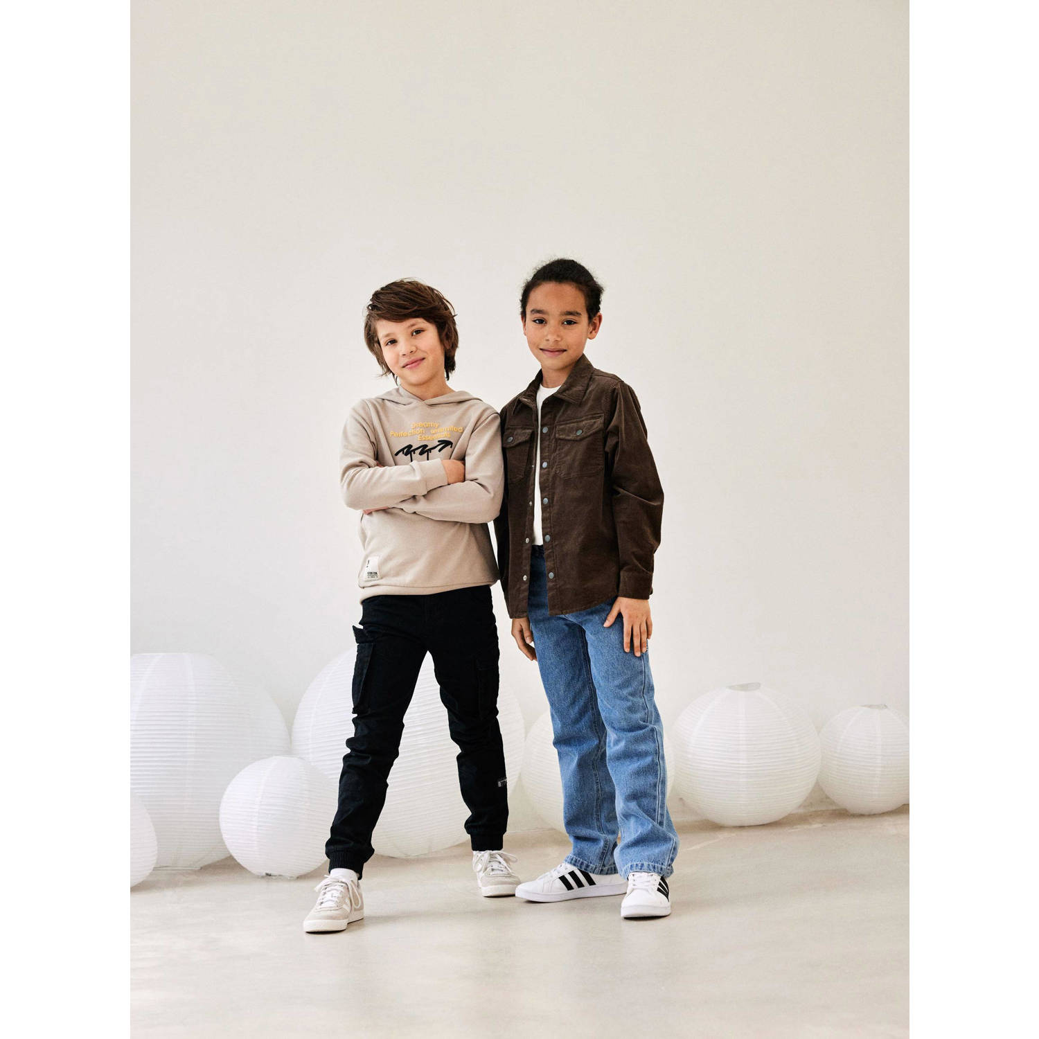NAME IT KIDS loose fit cargobroek NKMBEN zwart