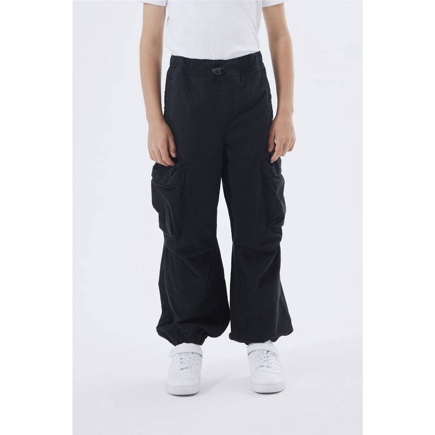 NAME IT KIDS loose fit cargobroek NKMBEN zwart