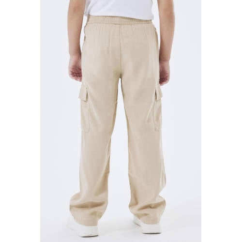 NAME IT KIDS loose fit cargobroek NKFBELLA beige afbeelding
