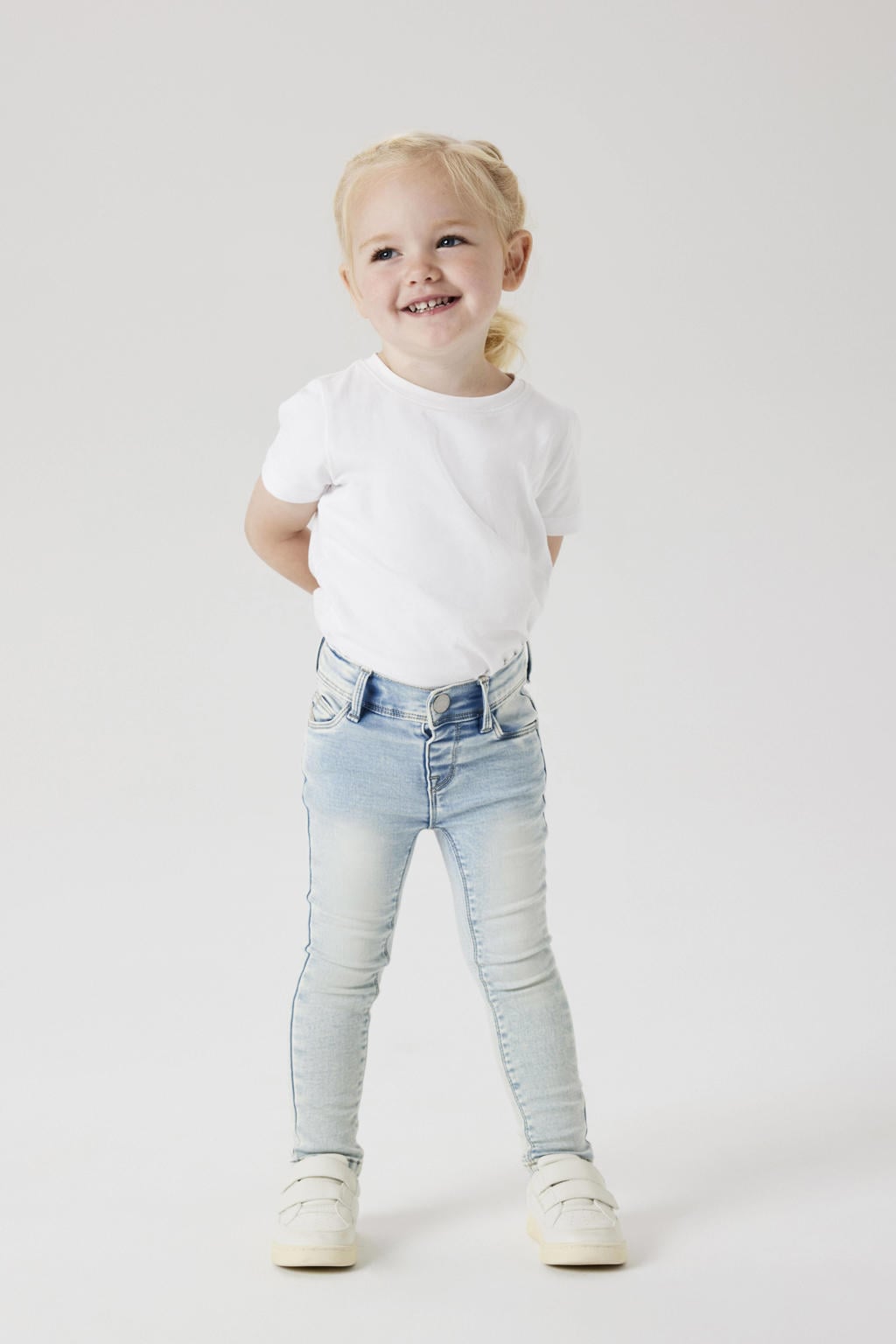 NAME IT MINI NMFPOLLY regular waist skinny jeans - lichtblauw