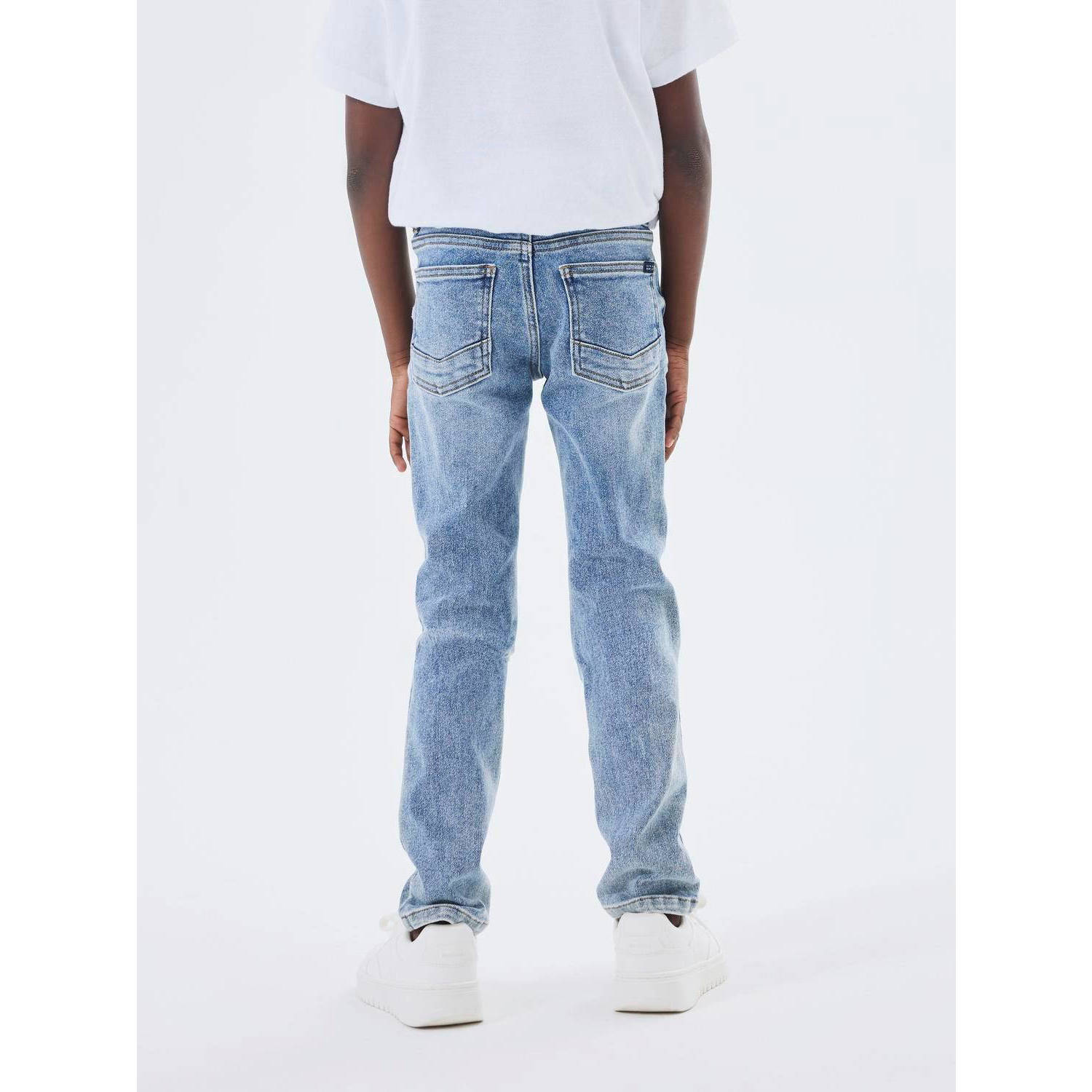 NAME IT KIDS slim fit jeans NKMTHEO light blue denim