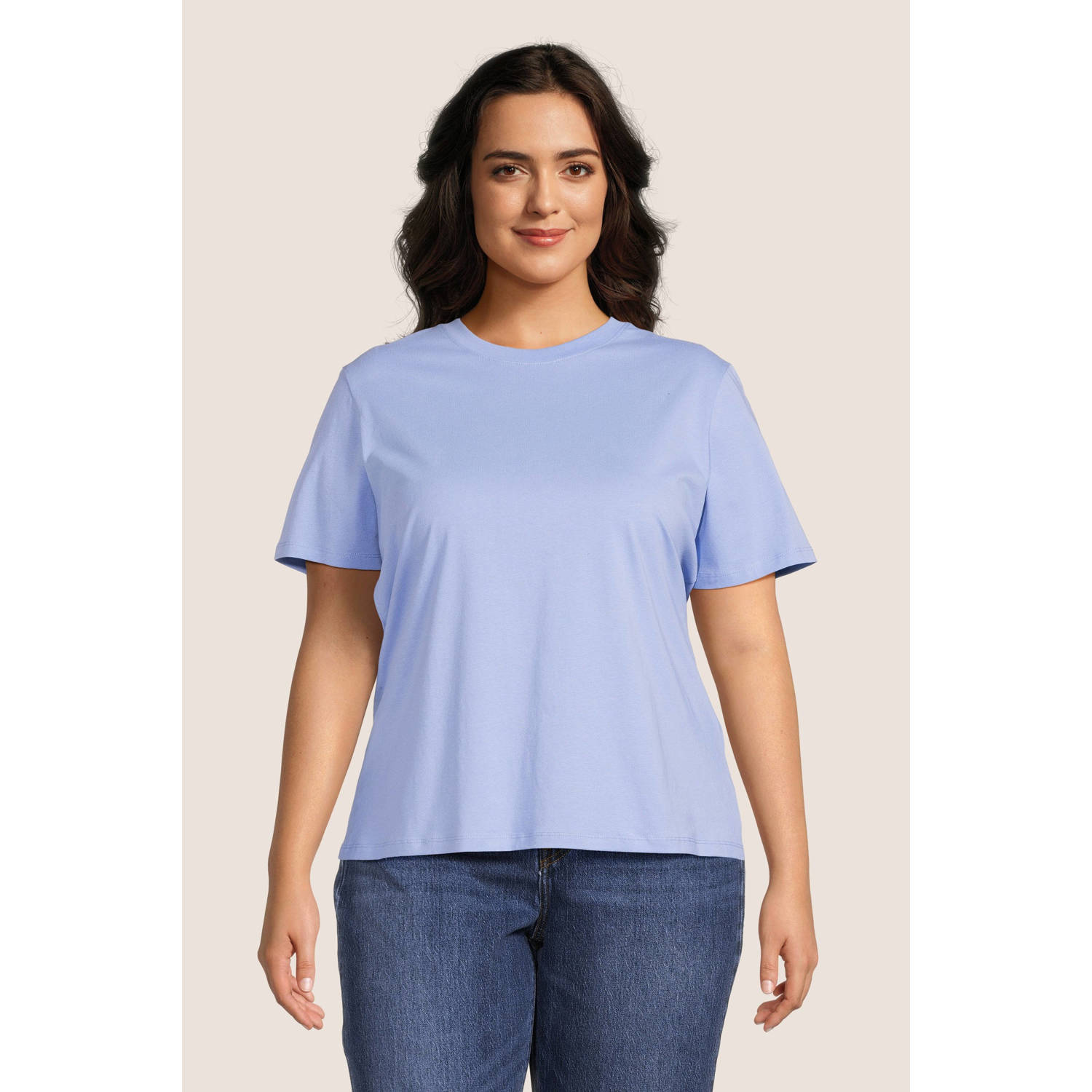 PIECES Curve T-shirt PCRIA lichtblauw