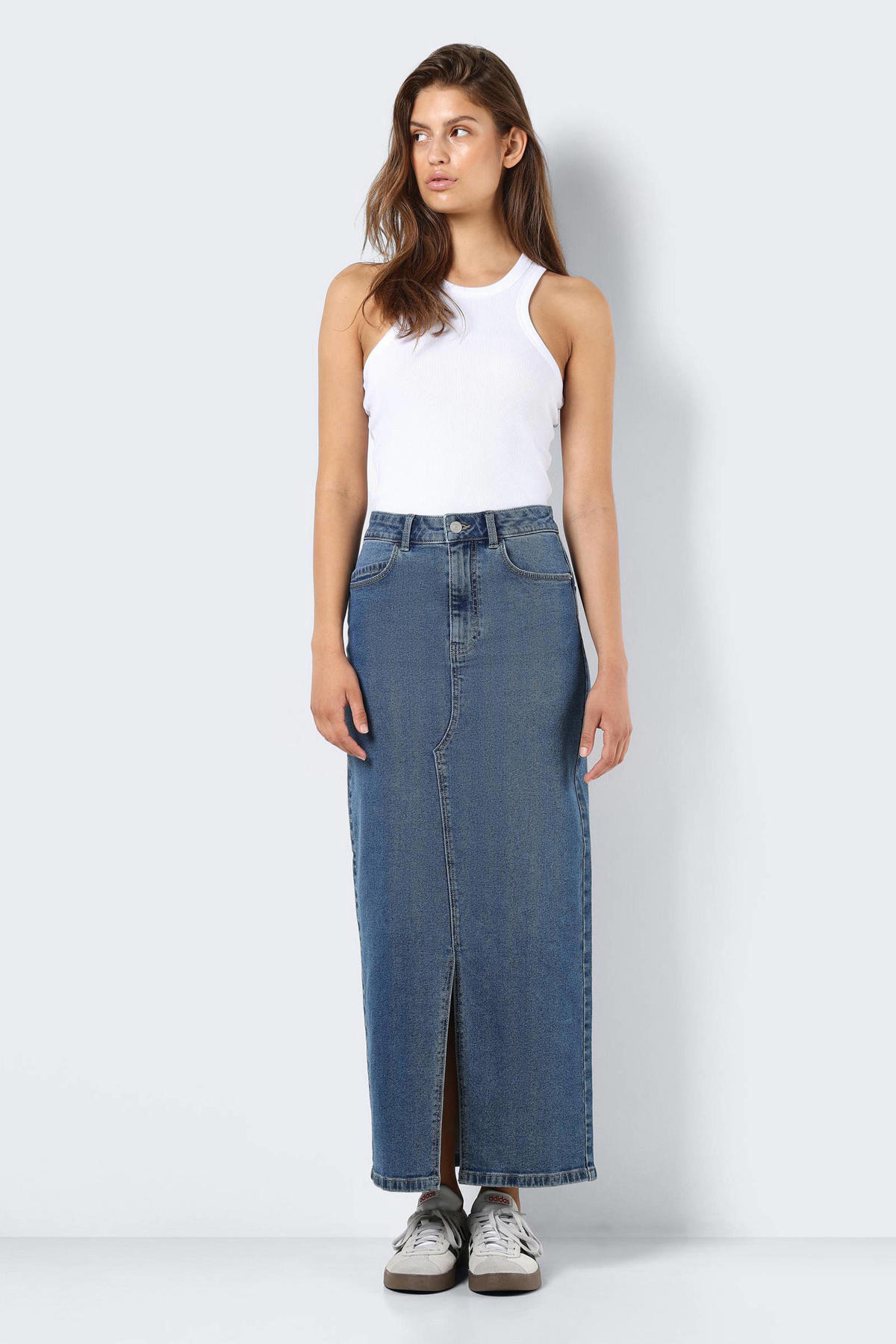NMKath NW slit long skirt coated BL NOOS | Noisy May Midirok
