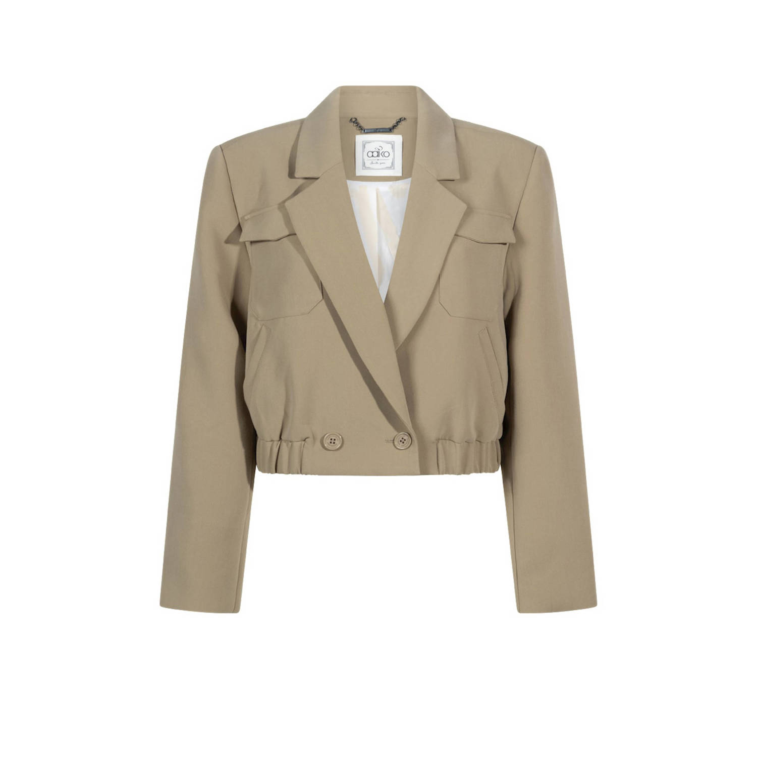 Aaiko Groene Savana Cropped Blazer Green Dames