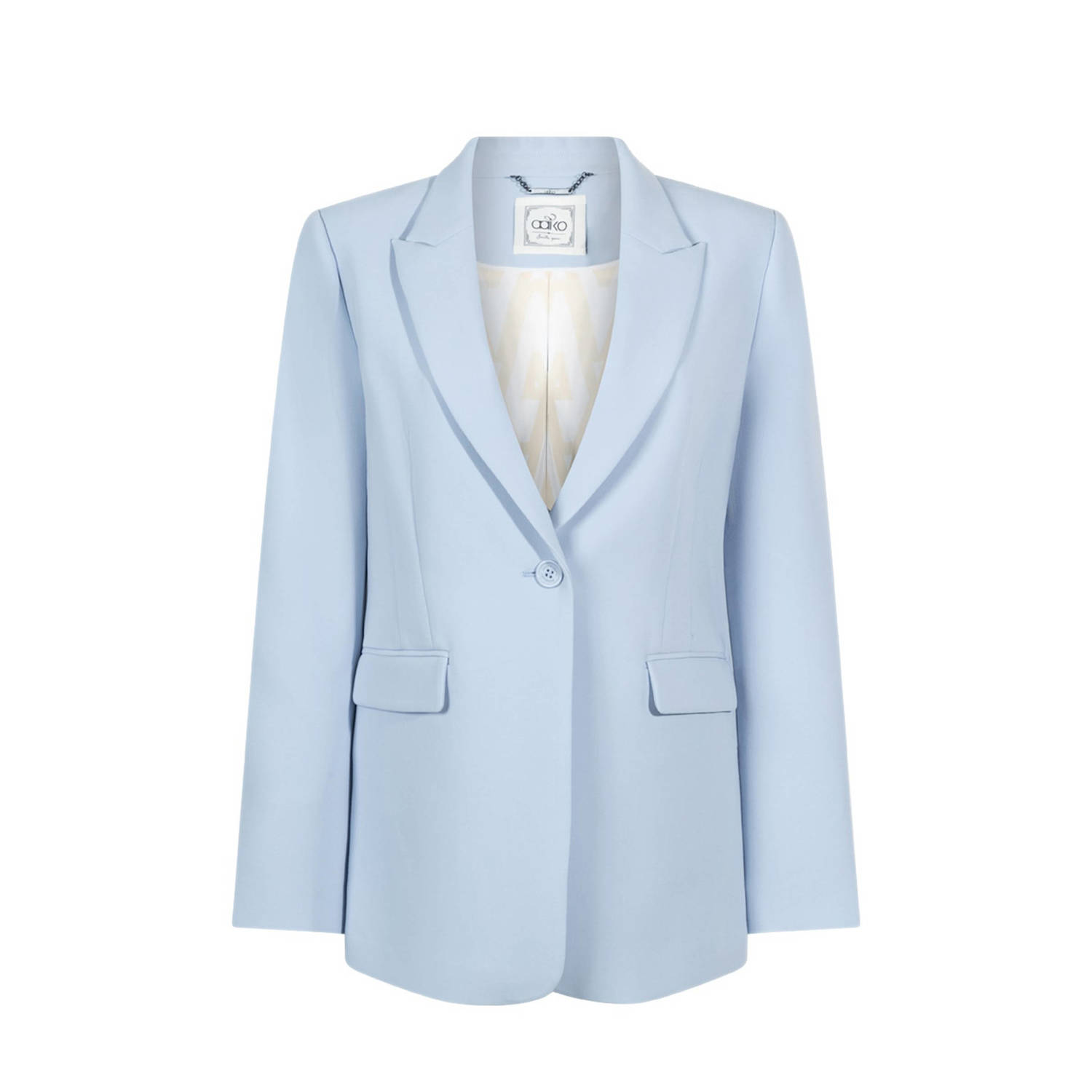 Aaiko Elegant Sky Blue Blazer Blue Dames