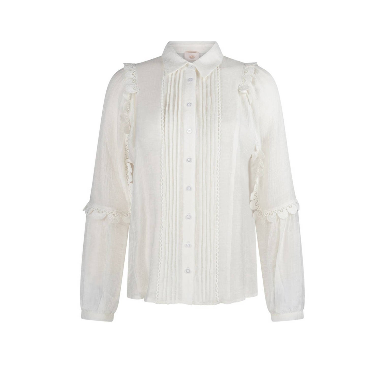 Aaiko Elegante Witte Blouse Erlina Vis White Dames