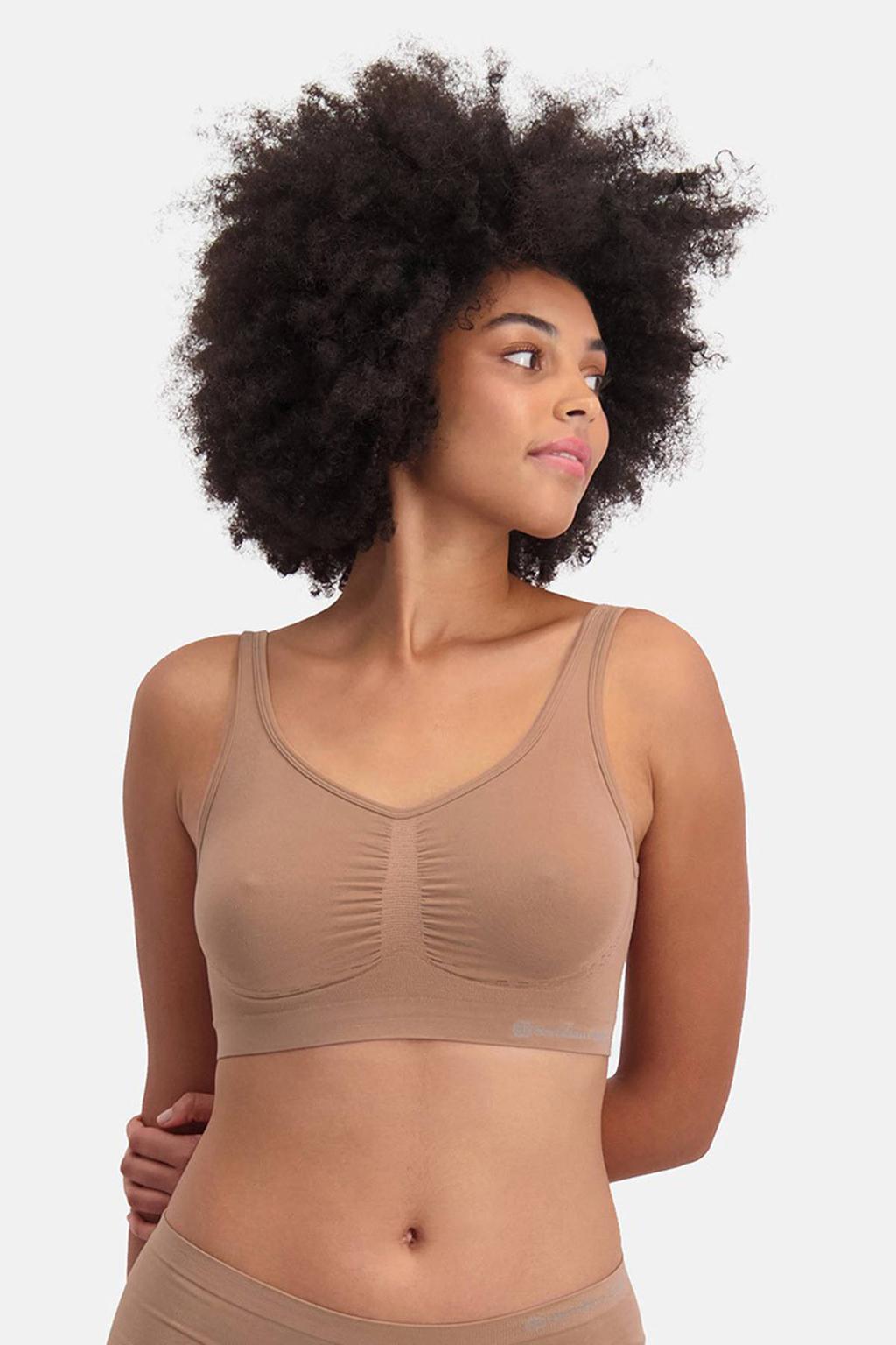 Bamboo Basics niet-voorgevormde bh top Nova met bamboe (set van 2) donker oudroze