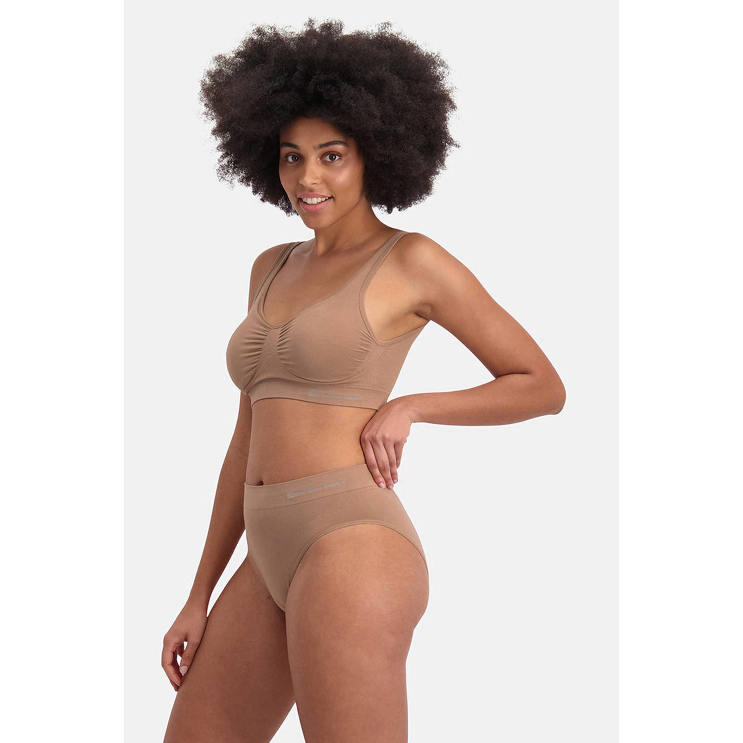 Bamboo Basics naadloze slip Belle met bamboe (set van 3) beige