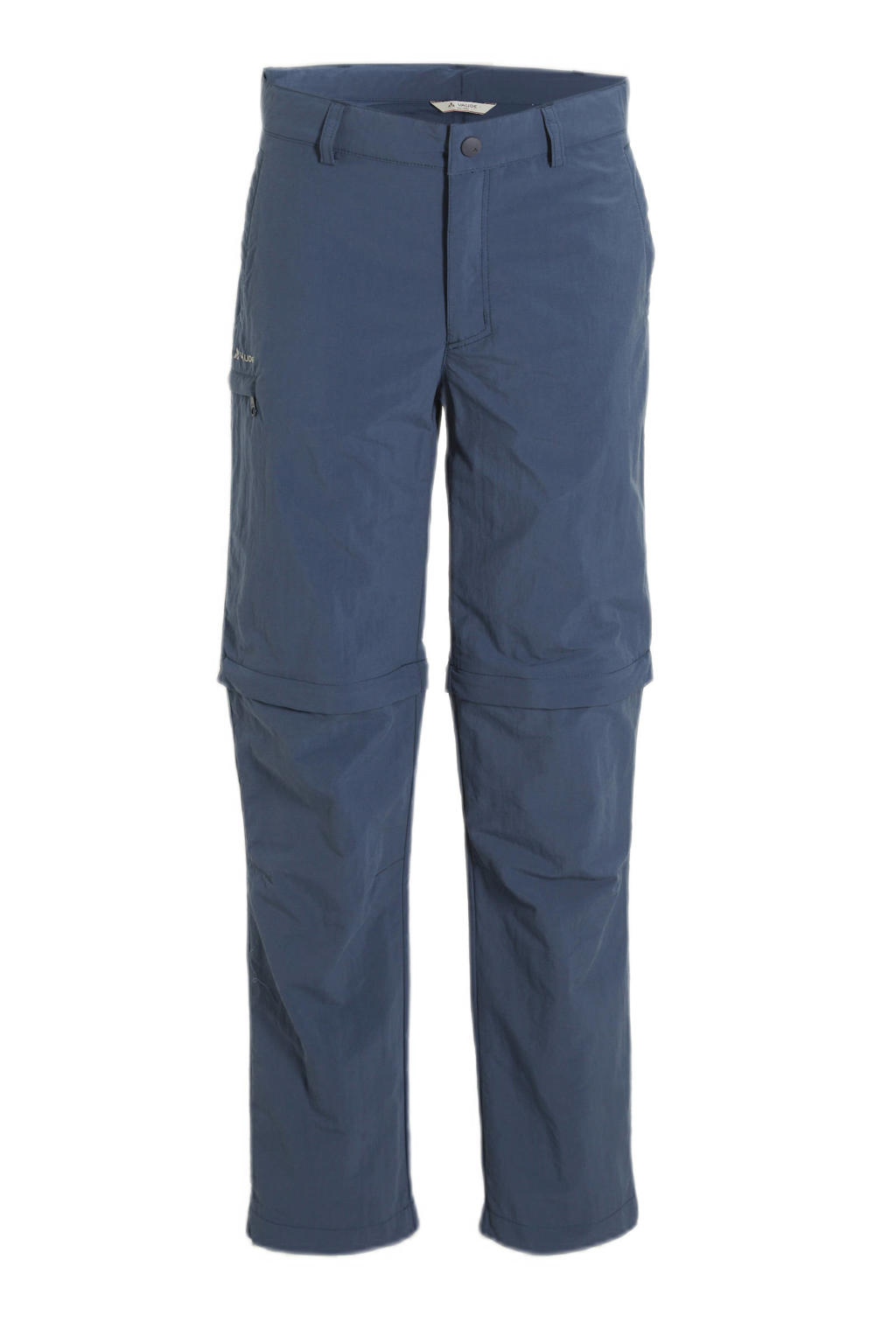 Blauwe jongens en meisjes VAUDE afritsbroek Dectective Antimos van polyamide met regular fit, regular waist en effen