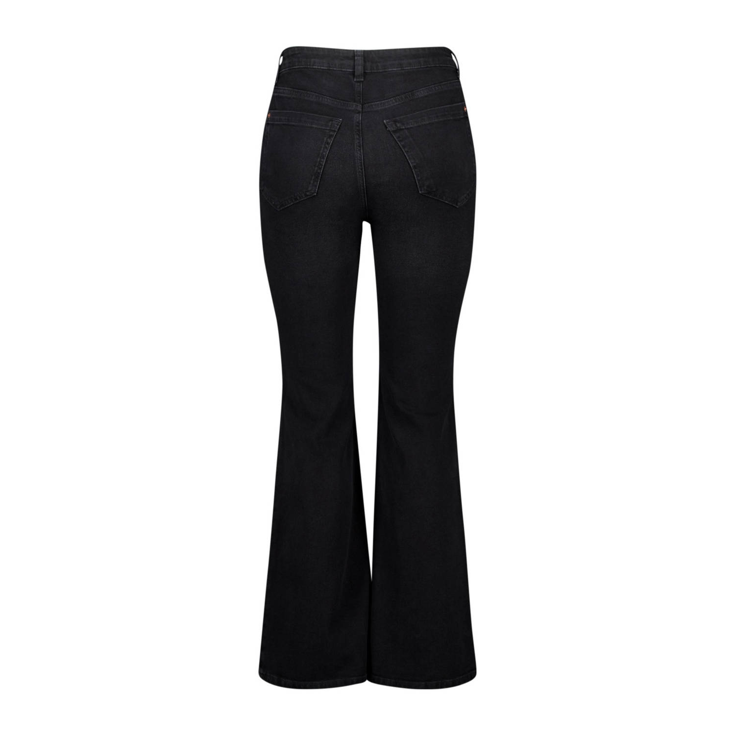 MS Mode high waist flared jeans black denim