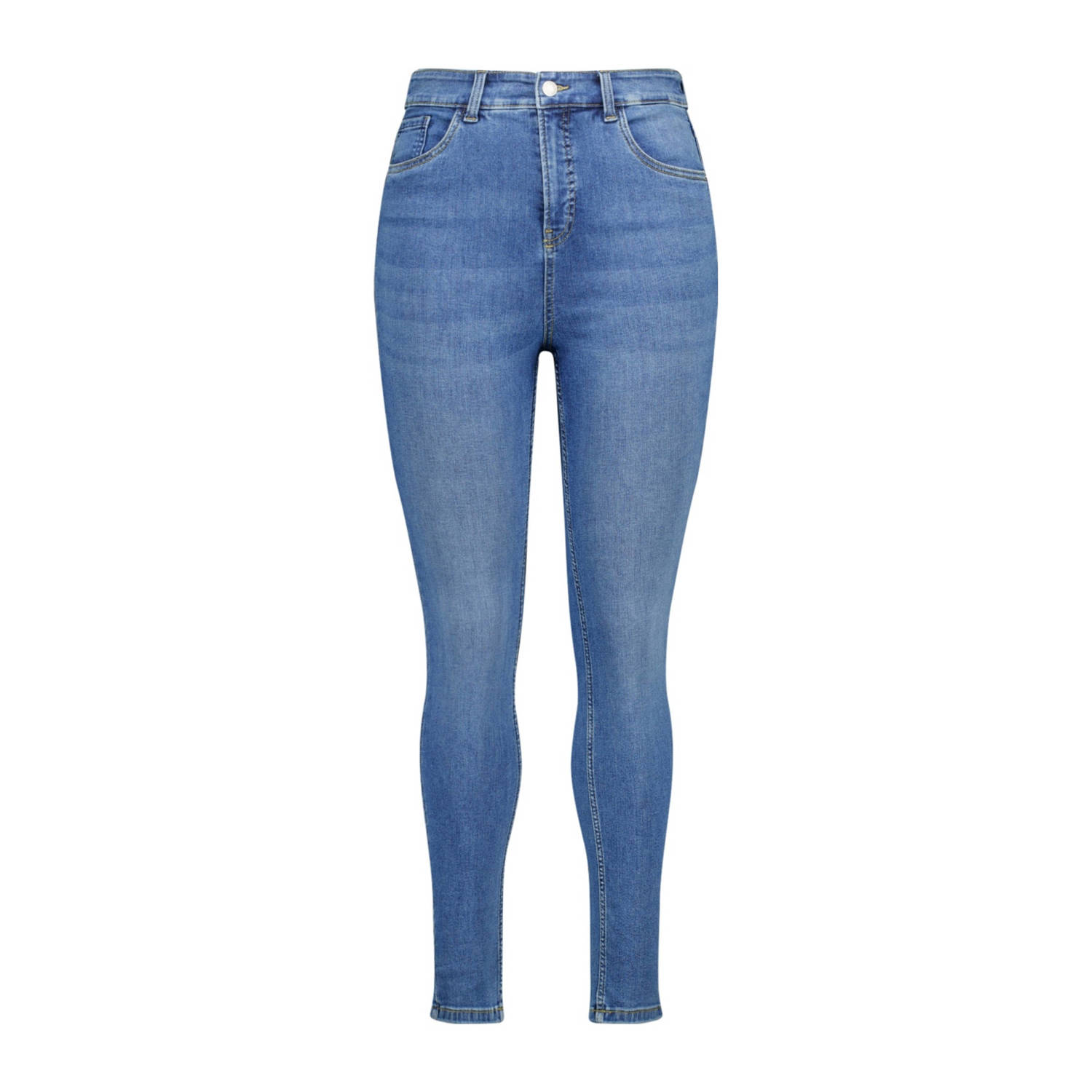 MS Mode high waist skinny jeans medium blue denim