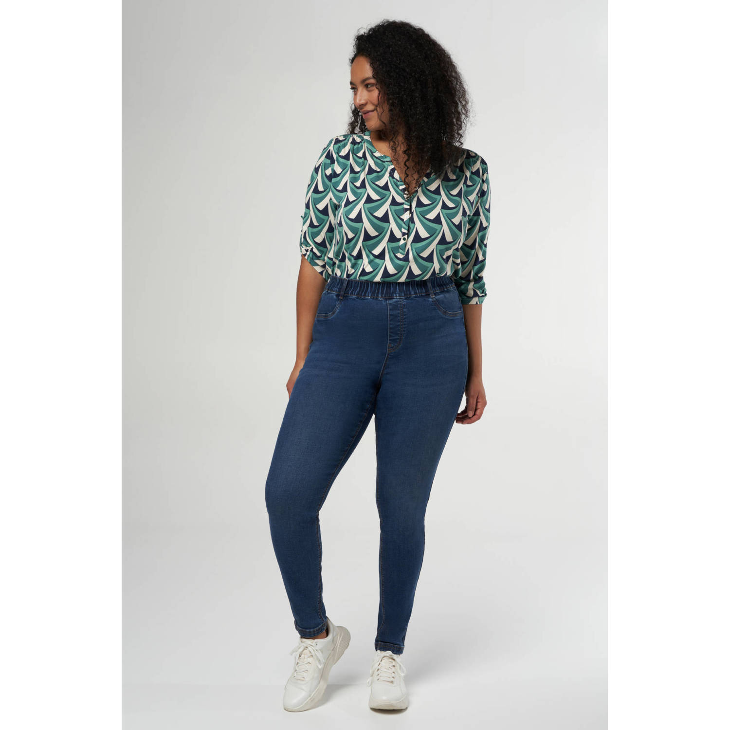 MS Mode skinny tregging dark blue denim