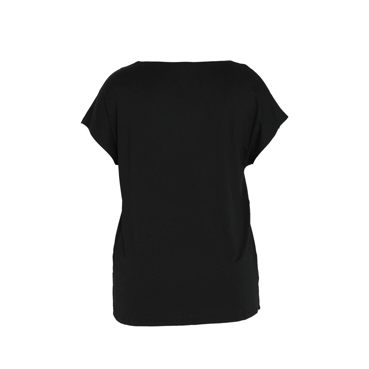 Paprika T-shirt met borduursels zwart
