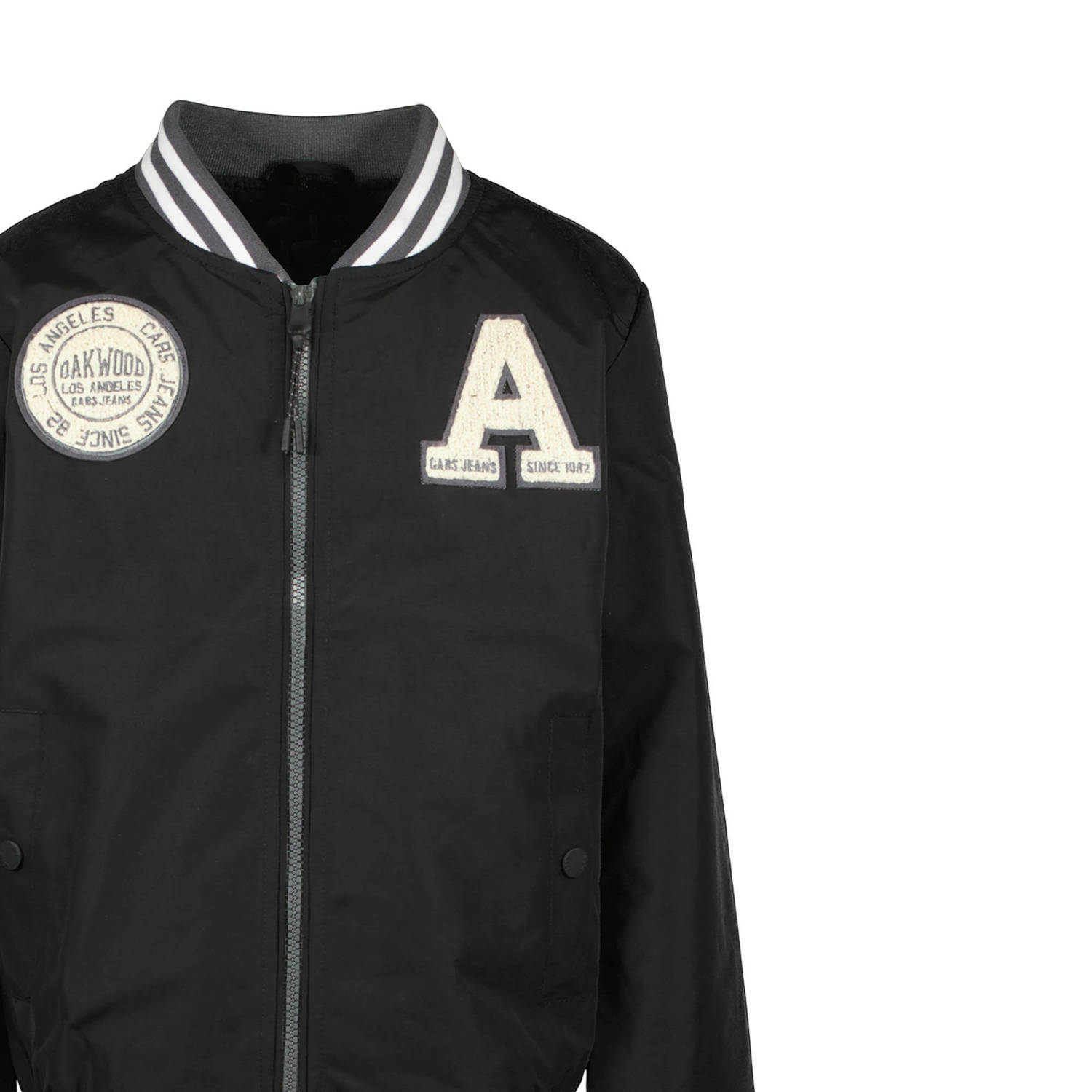 Cars baseball jacket JUSTIN met logo zwart wit