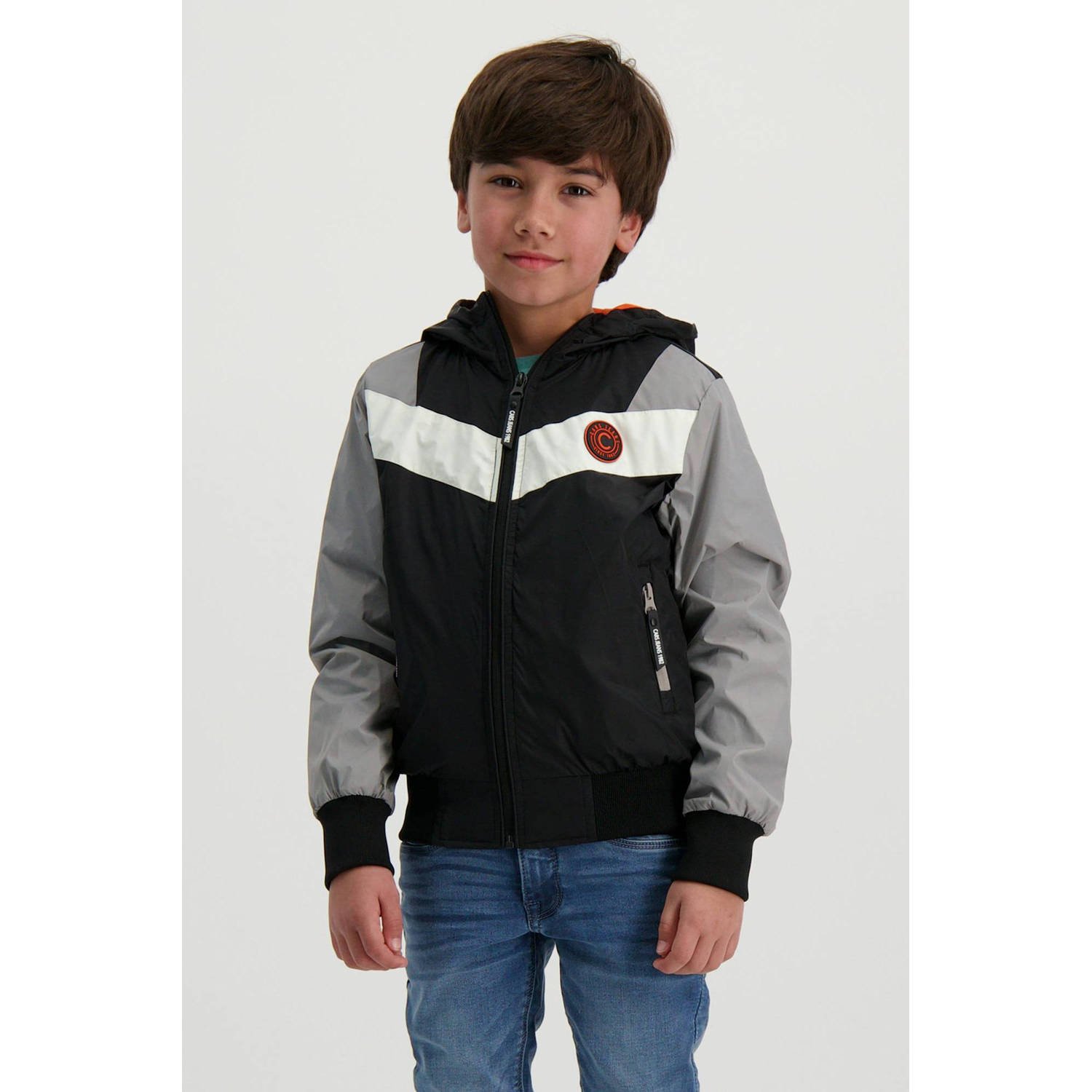 Cars zomerjas HESZAM grijs zwart Jongens Nylon Capuchon Effen 116