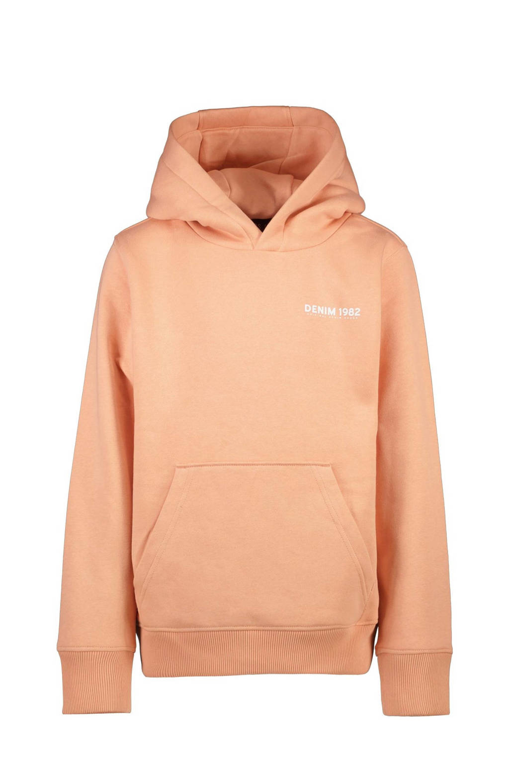 hoodie DETANO met backprint oranje